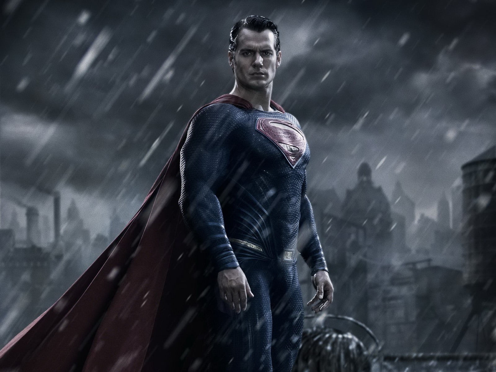 waist up, young men, architecture, portrait, outdoors, Ben affleck, Clark kent, storm, water, wet, Bruce wayne, Henry cavill, rainy season, front view, HD Wallpaper