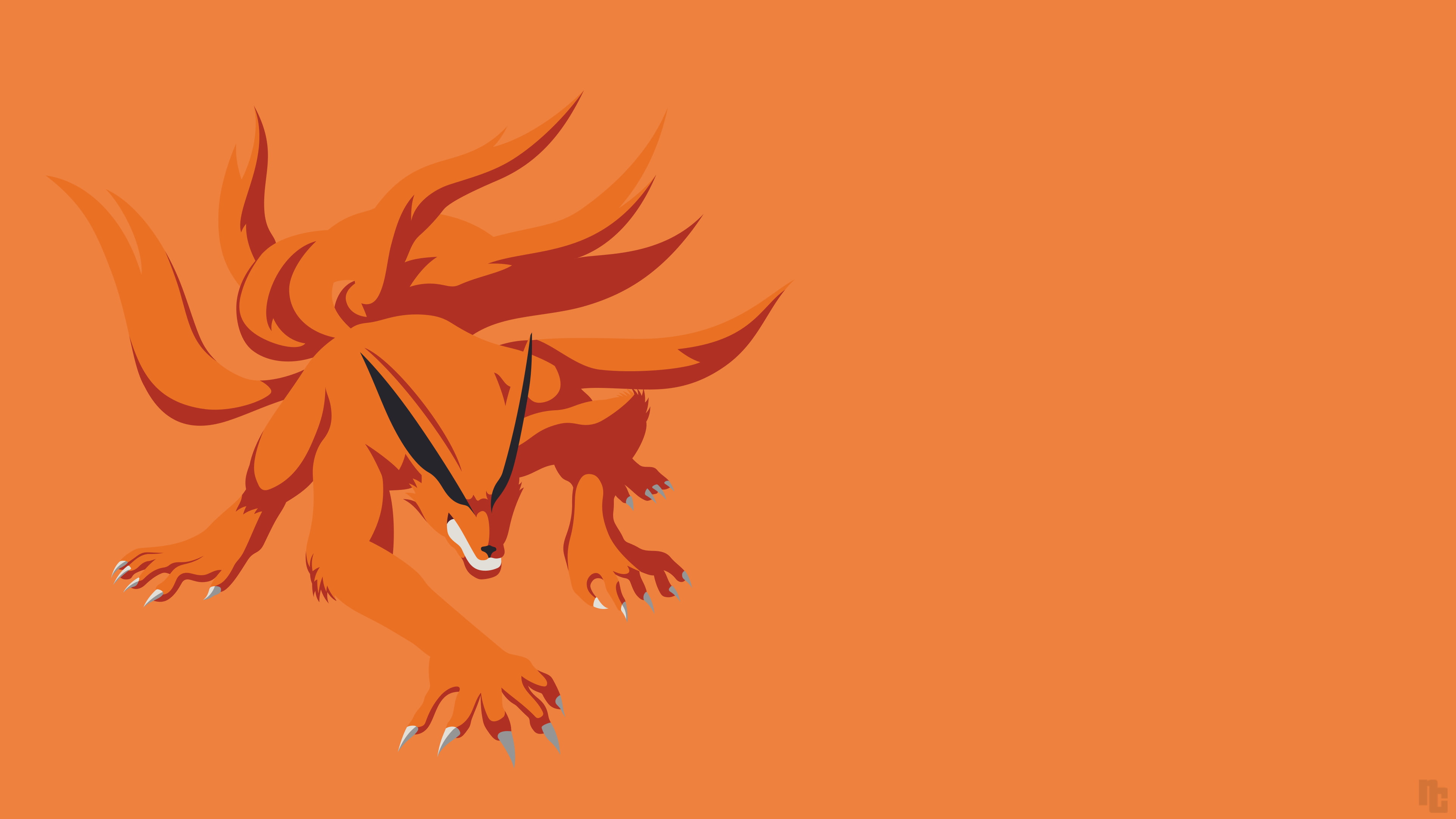 Naruto, 4K, Kurama (Naruto), Anime, HD Wallpaper