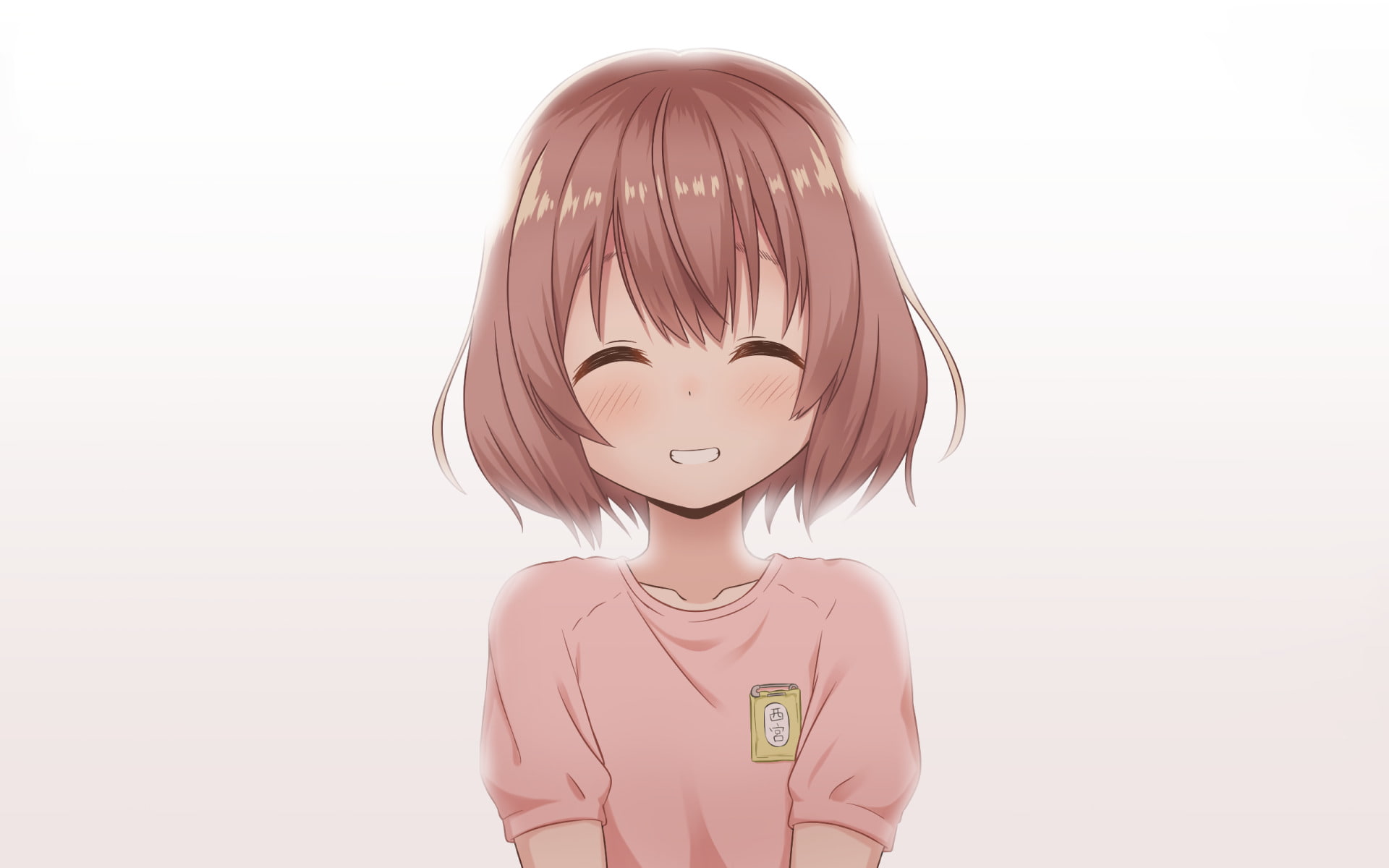 casual clothing, childhood, obscured face, studio shot, Anime, women, white background, indoors, portrait, hair, Shouko Nishimiya, cut out, smiling, creativity, HD Wallpaper