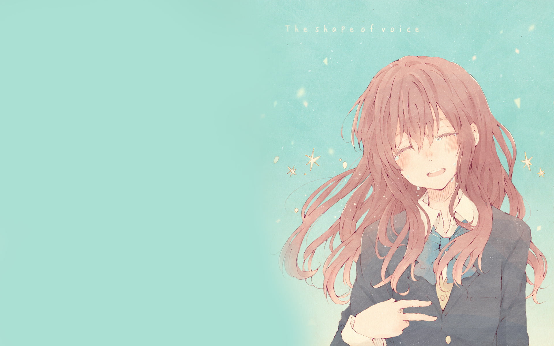 standing, child, 1080P, waist up, young adult, one person, Koe No Katachi, Shouko Nishimiya, young women, adult, redhead, long hair, copy space, portrait, HD Wallpaper