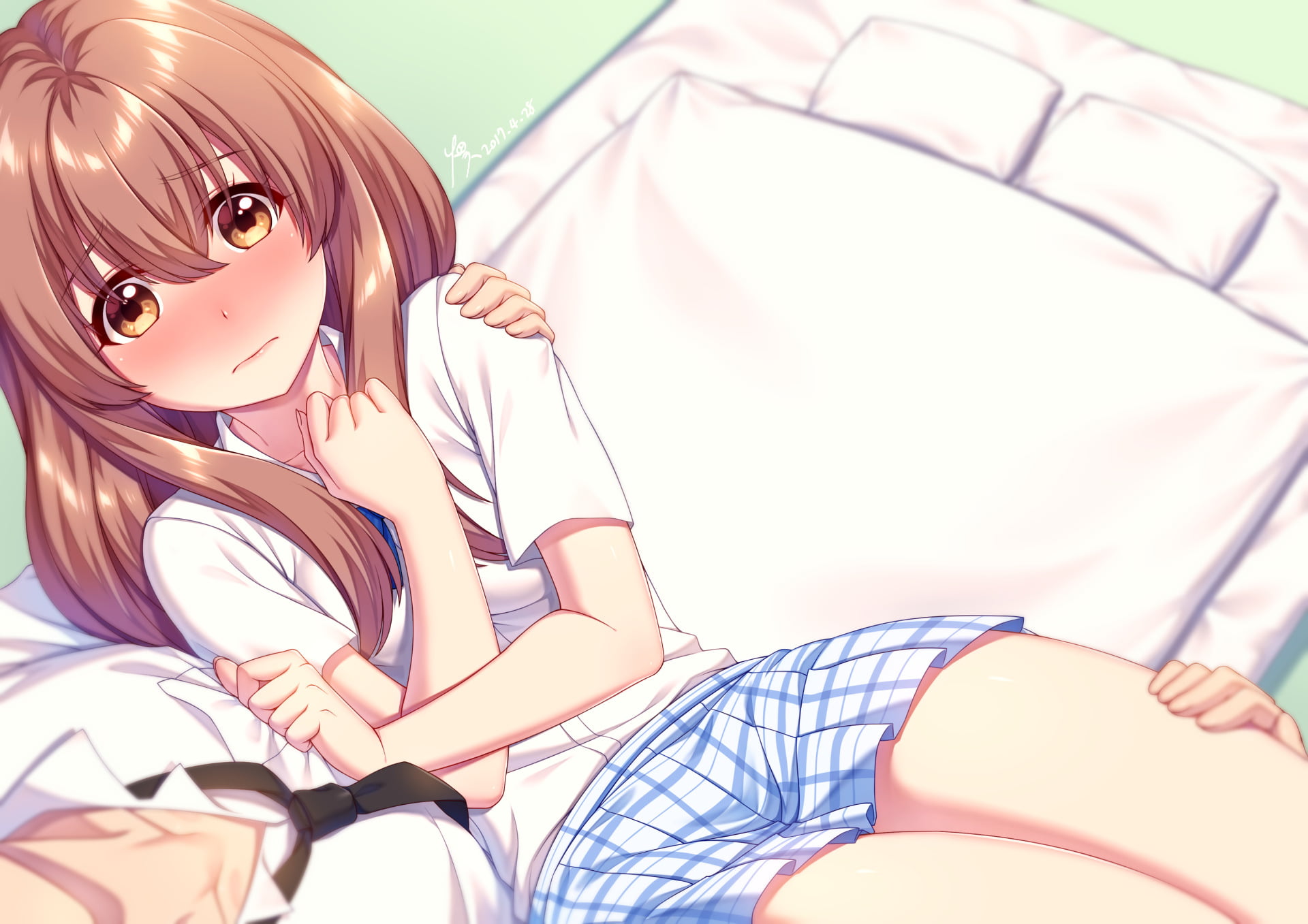 pattern, Anime, lifestyles, bed, close-up, body part, Shouko Nishimiya, lying down, women, indoors, nature, leisure activity, day, sunlight, art and craft, HD Wallpaper