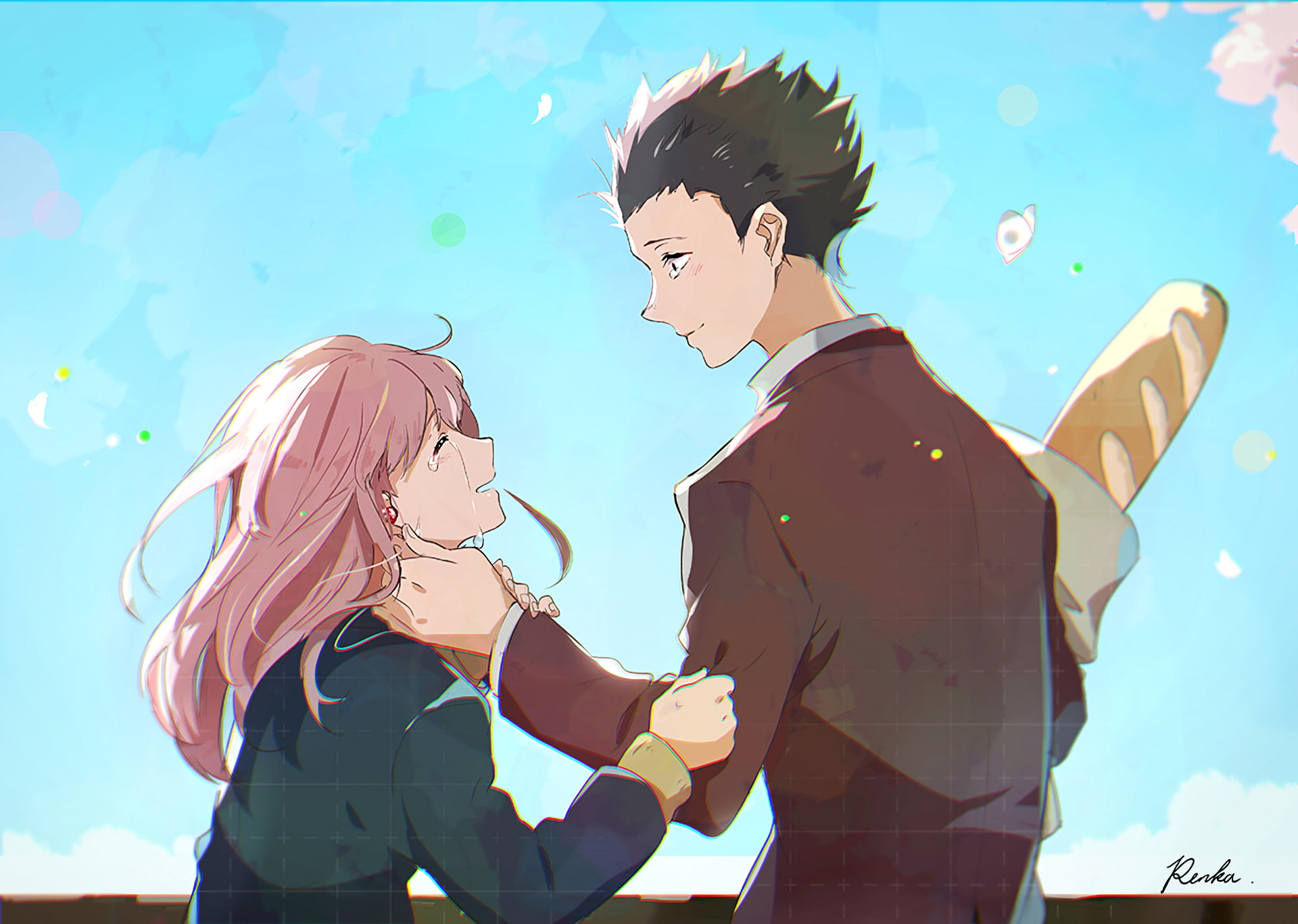 Koe no Katachi., anime girls, anime boys, Ishida Shōya, Nishimiya Shōko, 1080P, HD Wallpaper