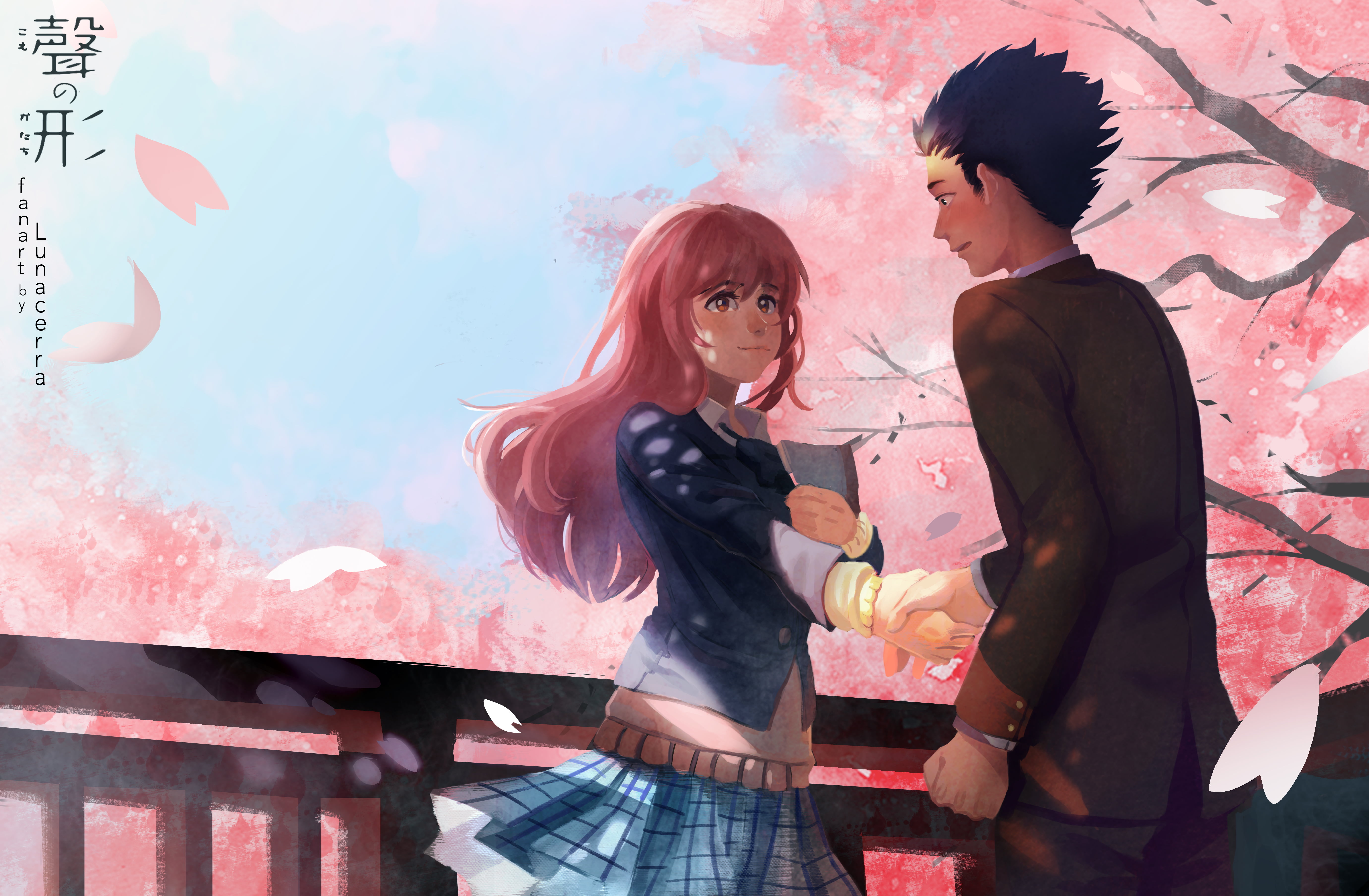 anime boys, Nishimiya Shōko, fashion, hairstyle, couple - relationship, young women, 5K, Ishida Shōya, three quarter length, anime girls, beautiful woman, HD Wallpaper