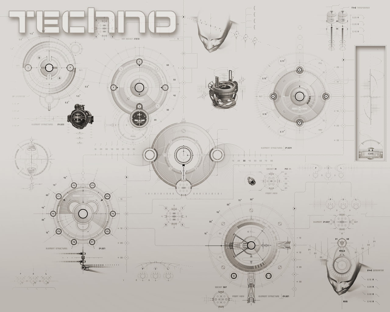 techno punk, 720P, tech, HD Wallpaper