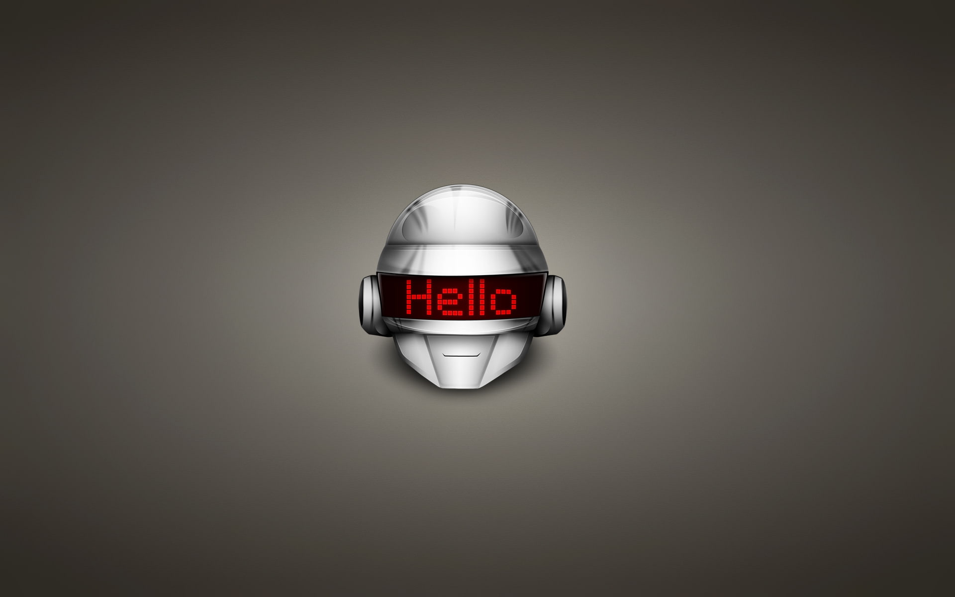 the inscription, daft punk, hello, helmet, techno, electronic rock, house, 1080P, HD Wallpaper