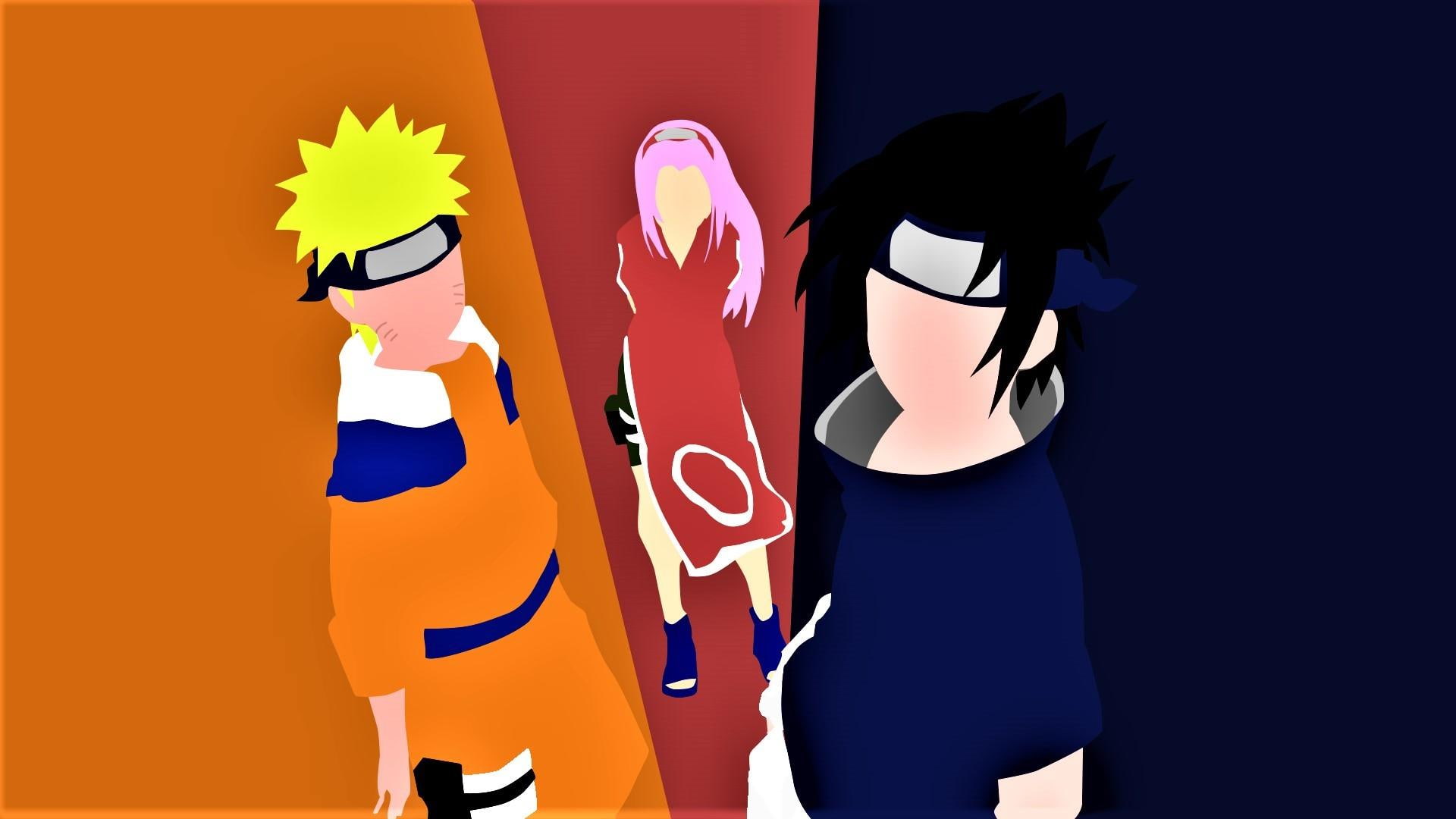 minimalist, 1080P, naruto, HD Wallpaper