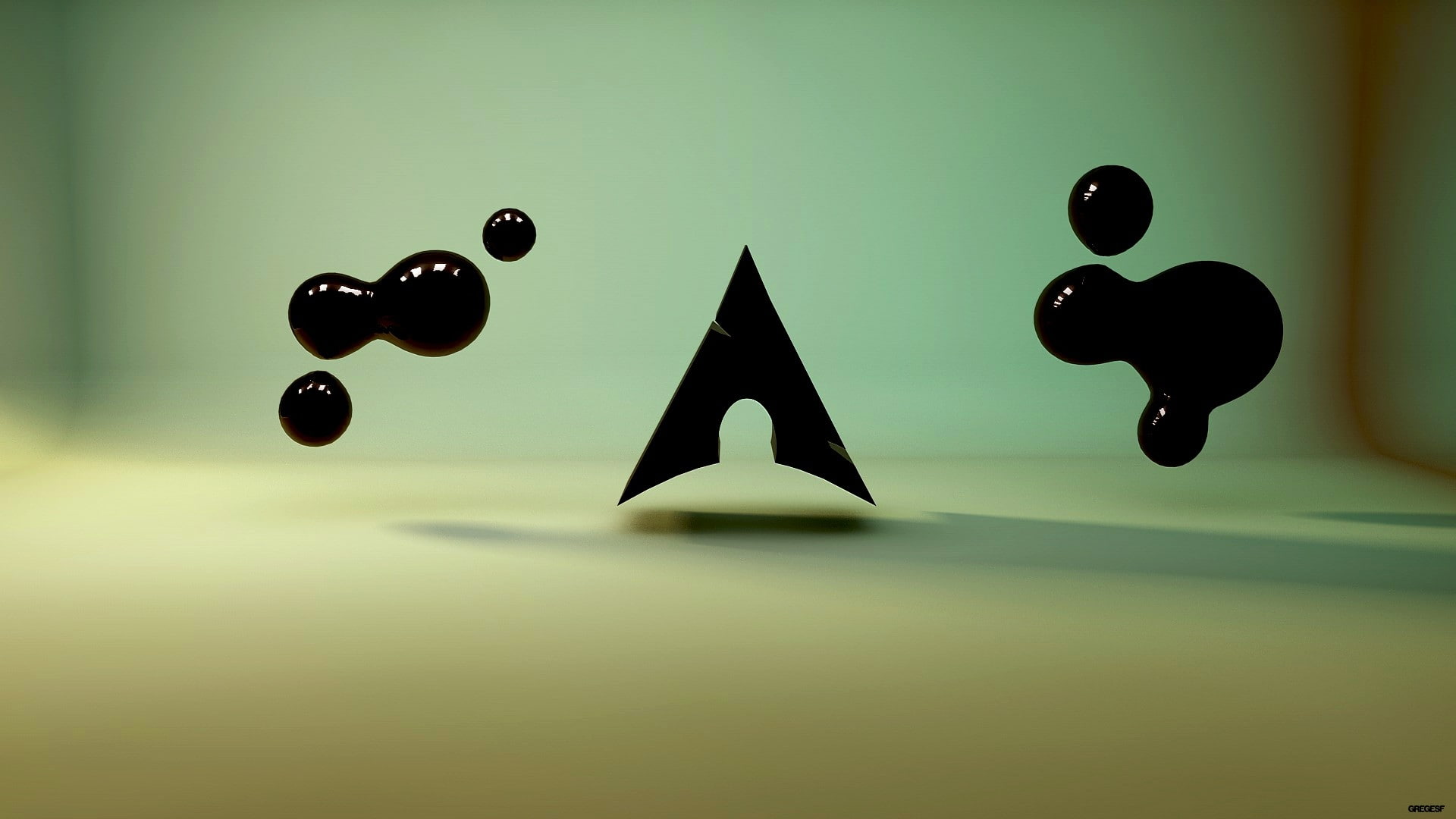 d, Abstract, render, art, arch, minimalistic, 1080P, hd, linux, HD Wallpaper