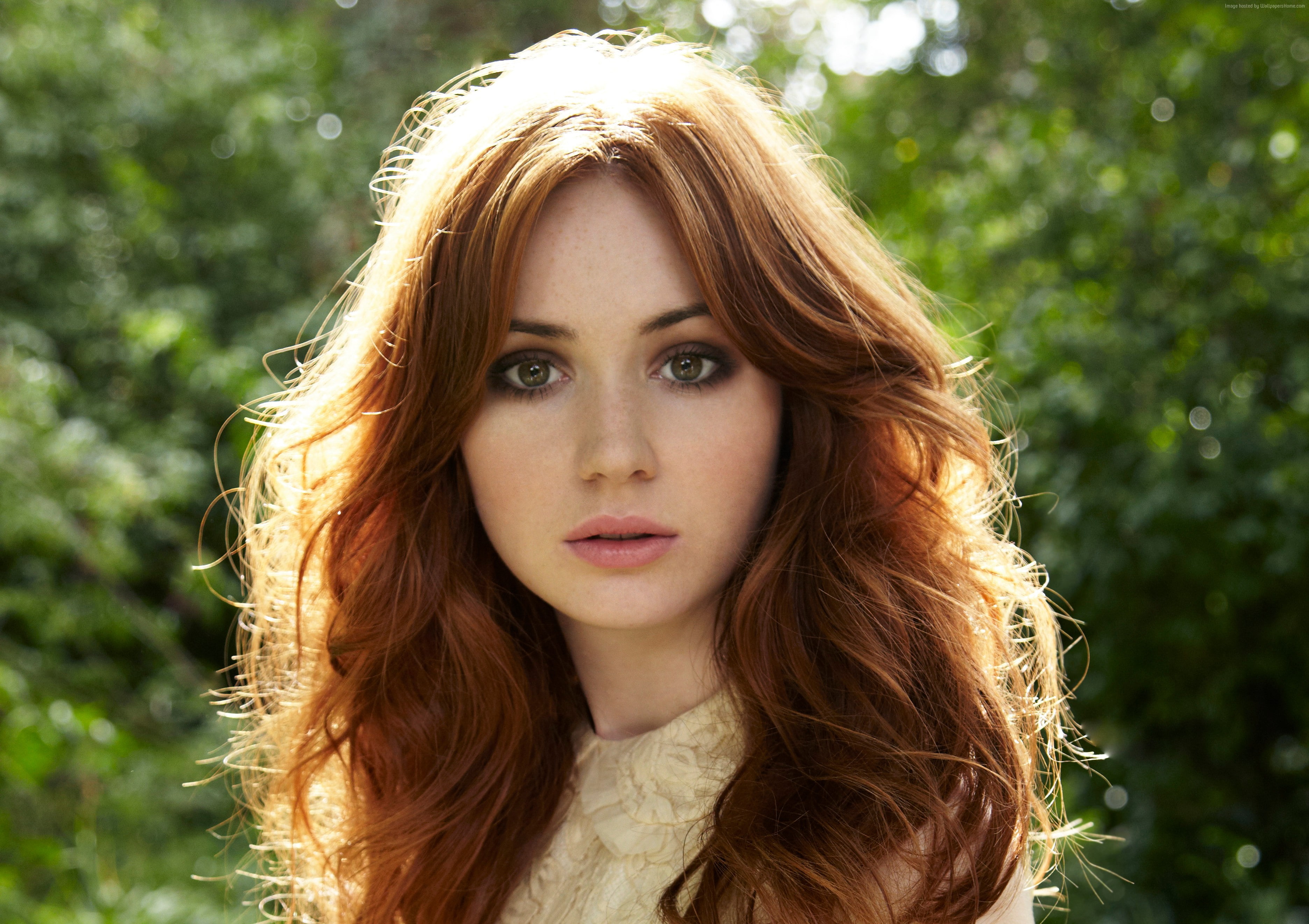 4k, Karen Gillan, 2K, portrait, HD Wallpaper