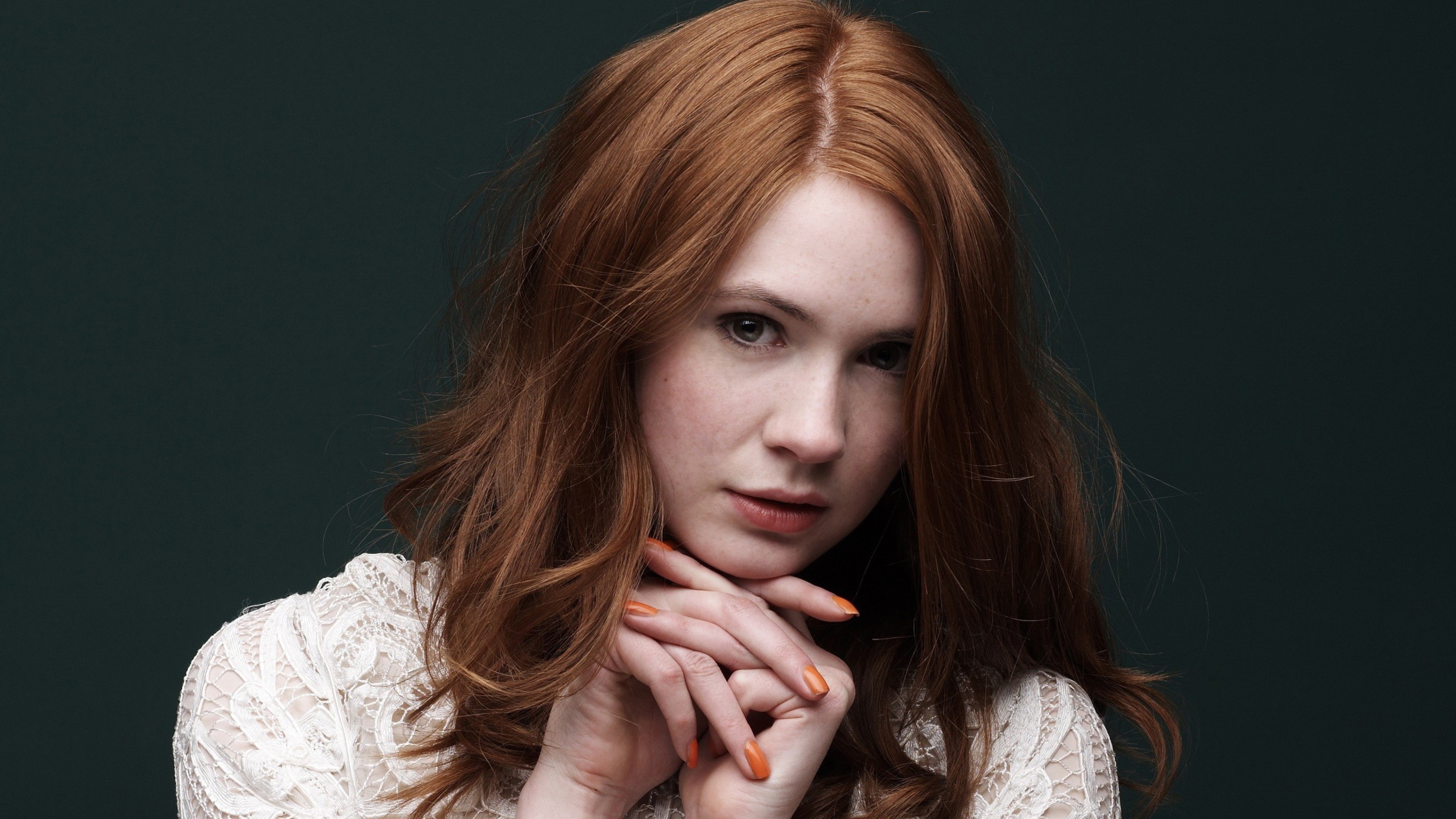 beautiful woman, actress, celebrity, young adult, indoors, hairstyle, human hair, looking at camera, headshot, young women, front view, adult, redhead, HD Wallpaper