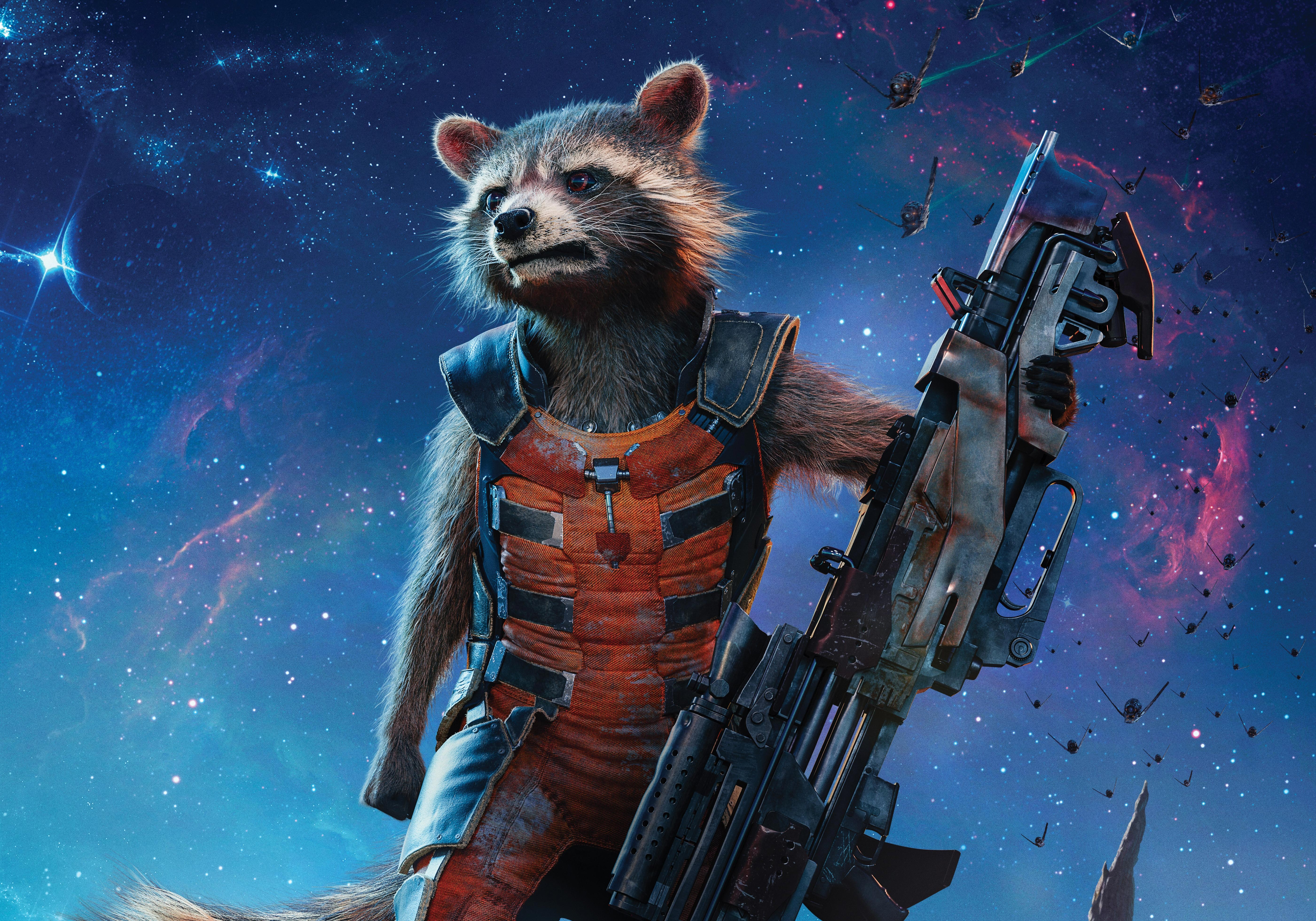 hd, one animal, 2017 movies, 4k, sky, digital composite, movies, built structure, outdoors, illuminated, motion, rocket raccoon, night, no people, 5K, HD Wallpaper