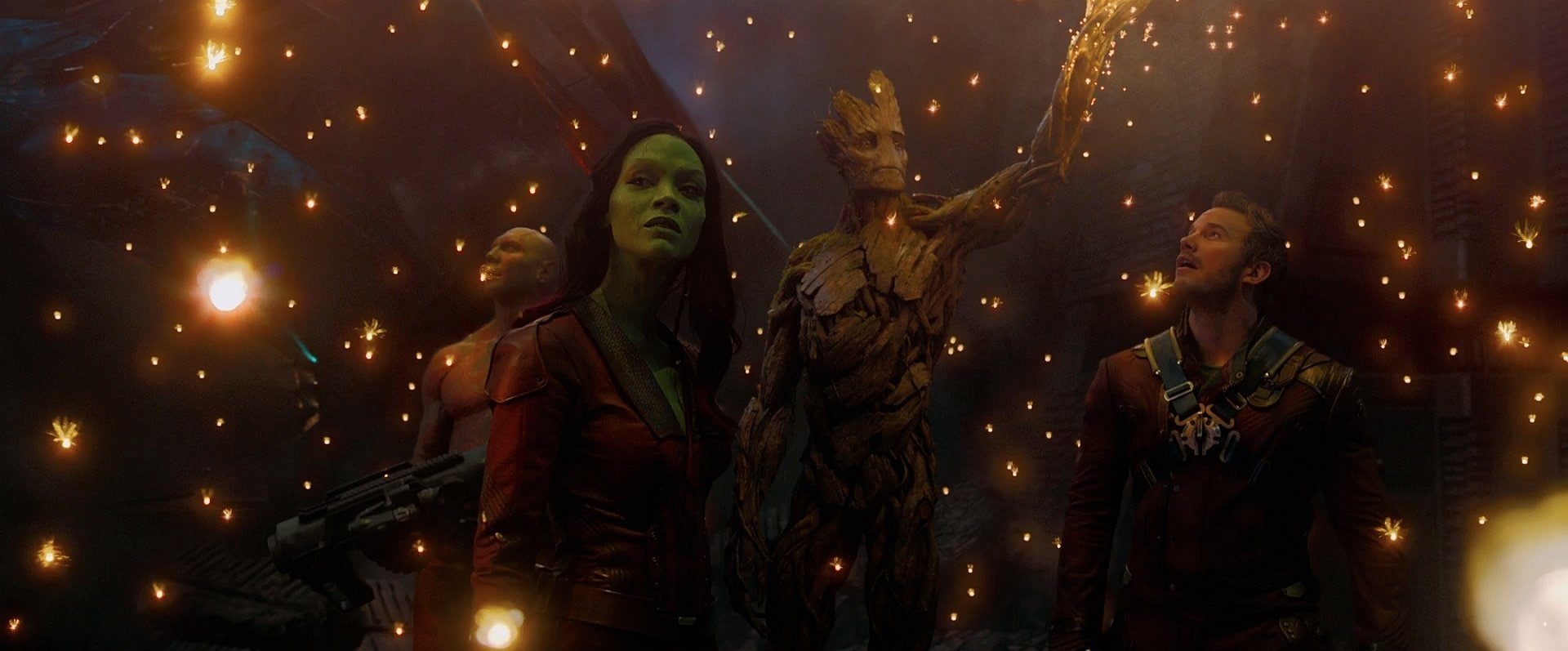 Guardians of the Galaxy, Movie, Zoe Saldana, 1080P, Dave Bautista, Gamora, Groot, Drax The Destroyer, Chris Pratt, Peter Quill, HD Wallpaper