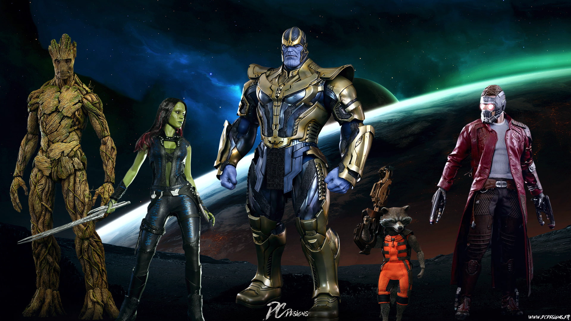 Rocket Raccoon, 1080P, Groot, Chris Pratt, Guardians of the Galaxy, Zoe Saldana, Movie, Peter Quill, Gamora, HD Wallpaper