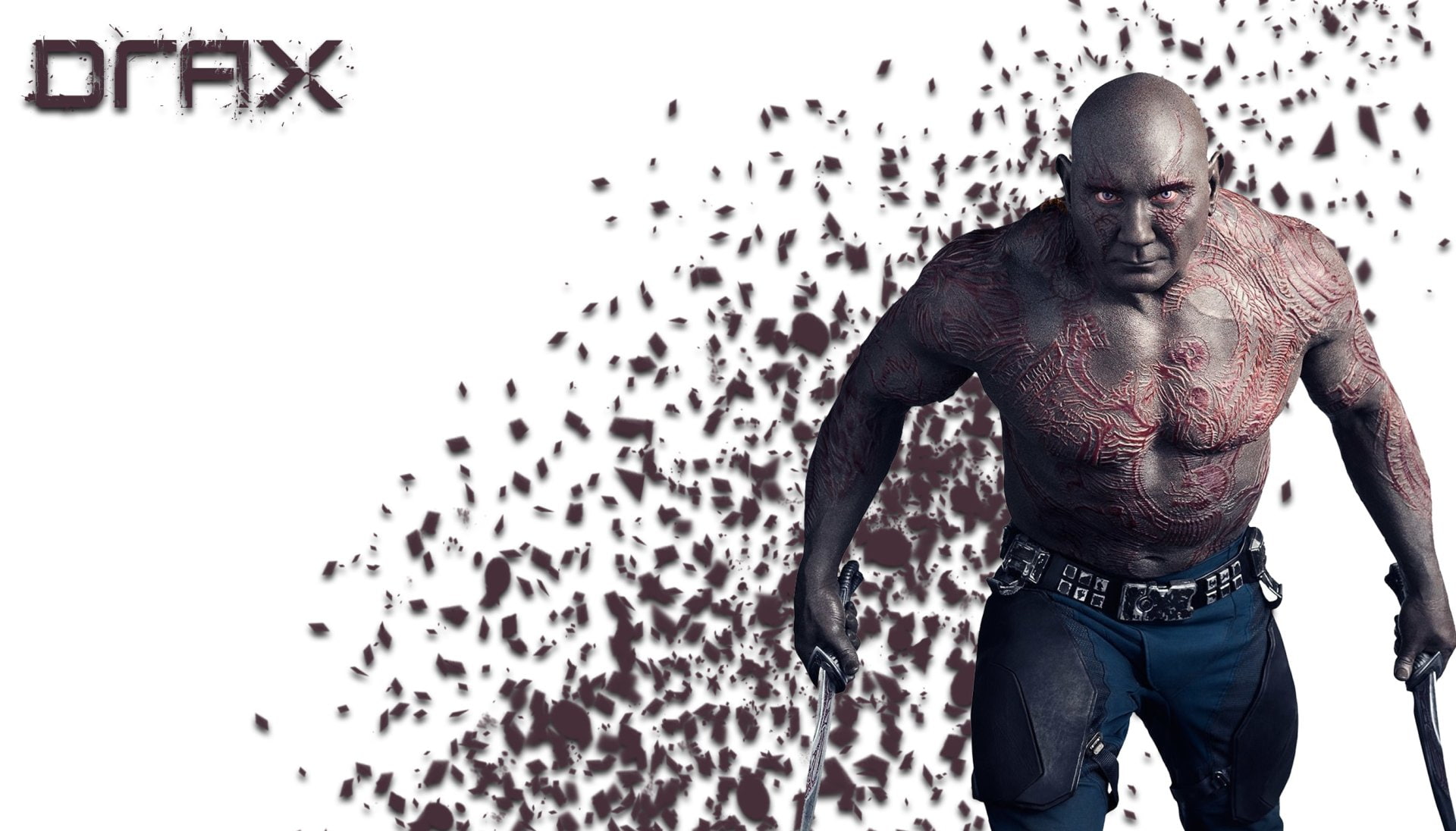 wall - building feature, emotion, communication, indoors, 1080P, Dave Bautista, Avengers: Infinity War, casual clothing, mid adult men, shirtless, real people, HD Wallpaper