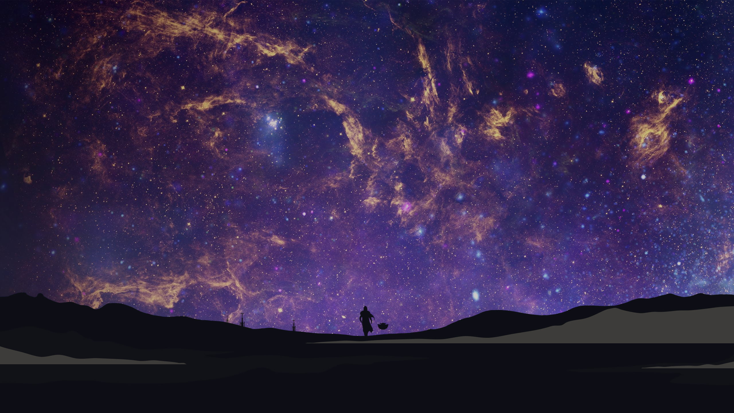 galaxy, 2K, The Mandalorian (Character), HD Wallpaper