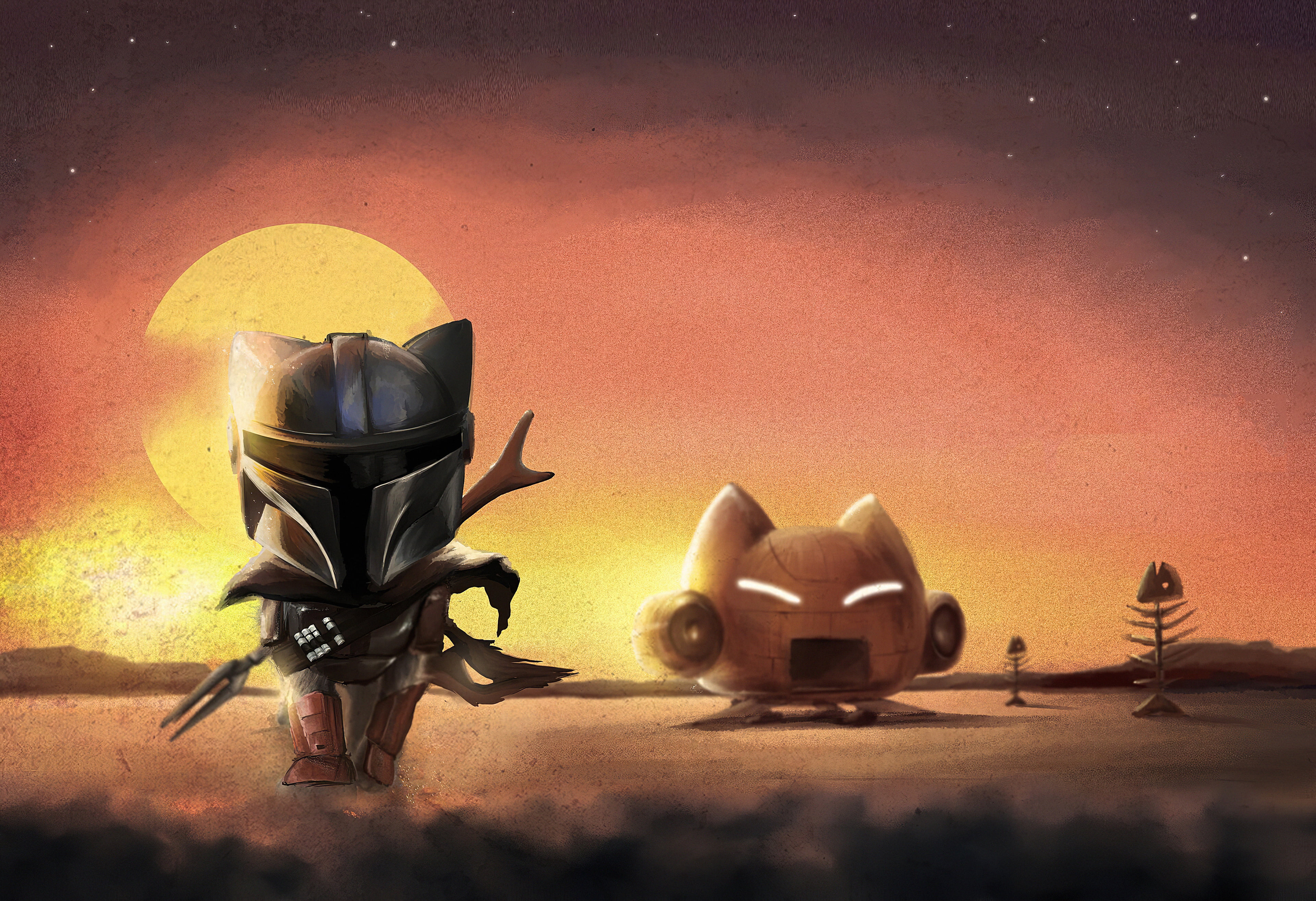 The Mandalorian (Character), 4K, TV Show, The Mandalorian, Star Wars, HD Wallpaper