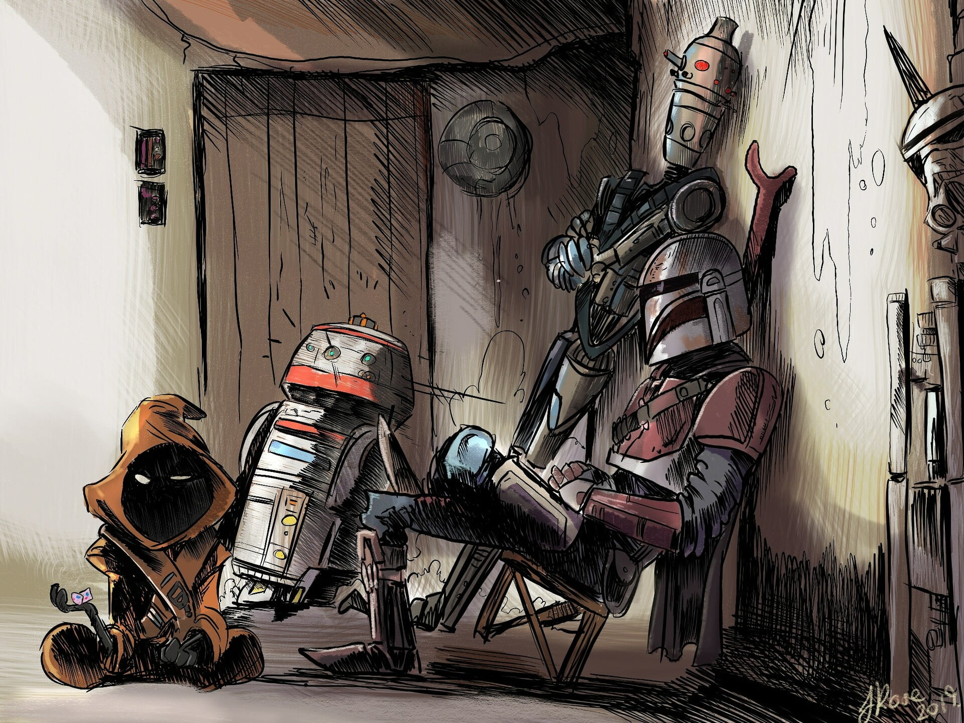 The Mandalorian, Star Wars, 1080P, Grogu, The Mandalorian (Character), HD Wallpaper