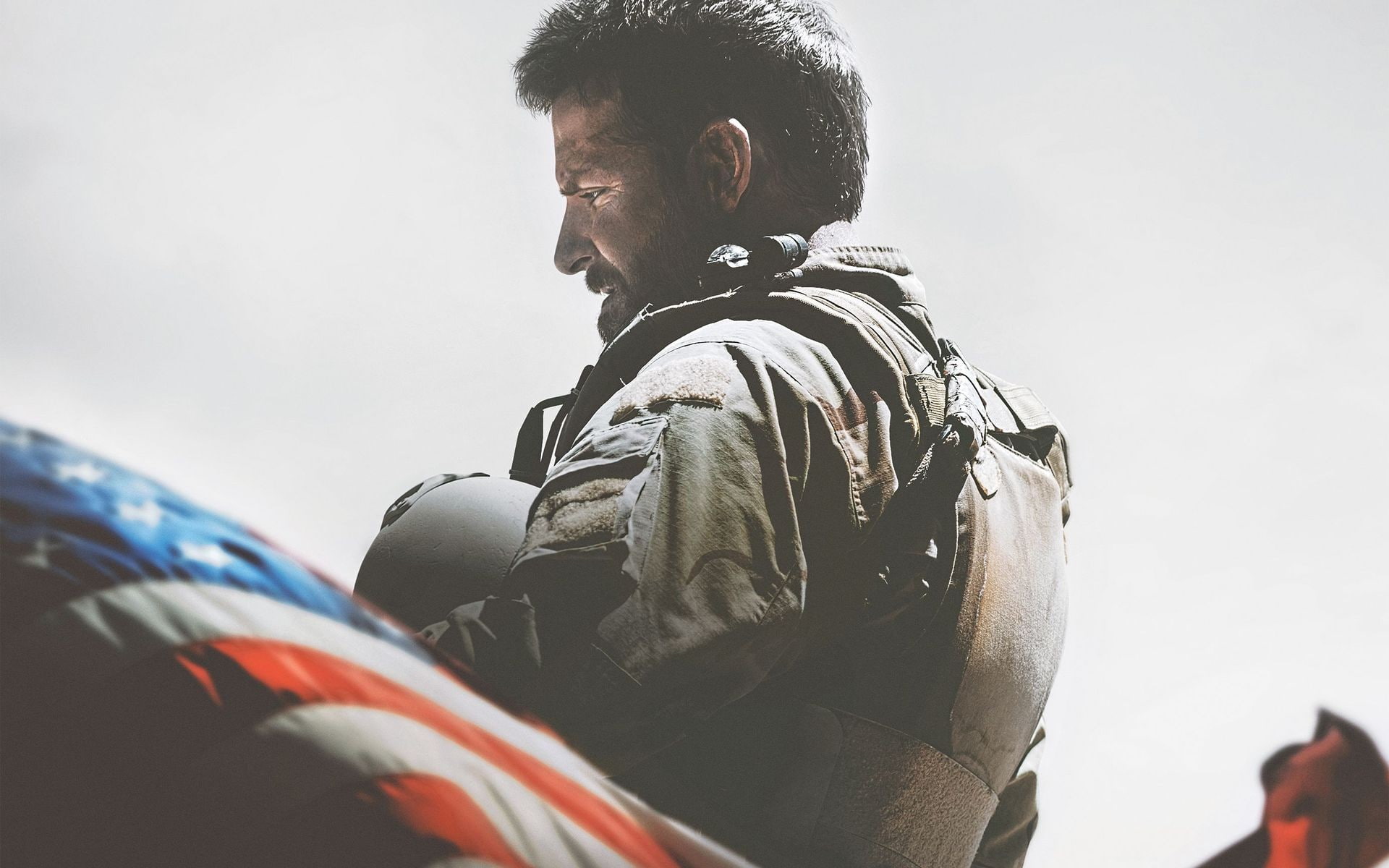 facial hair, 1080P, mid adult, American Sniper, clothing, beard, males, one person, outdoors, movies, transportation, men, side view, low angle view, day, HD Wallpaper