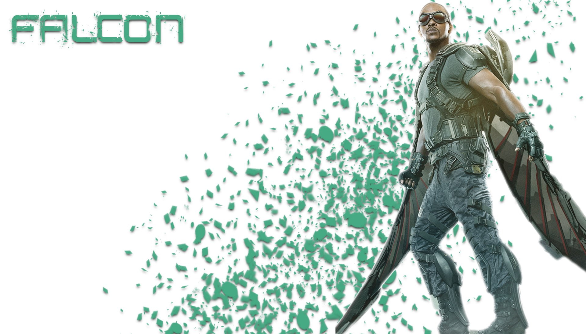 white background, three quarter length, standing, walking, adult, one person, hairstyle, looking, Avengers: Infinity War, Anthony Mackie, 1080P, Movie, HD Wallpaper