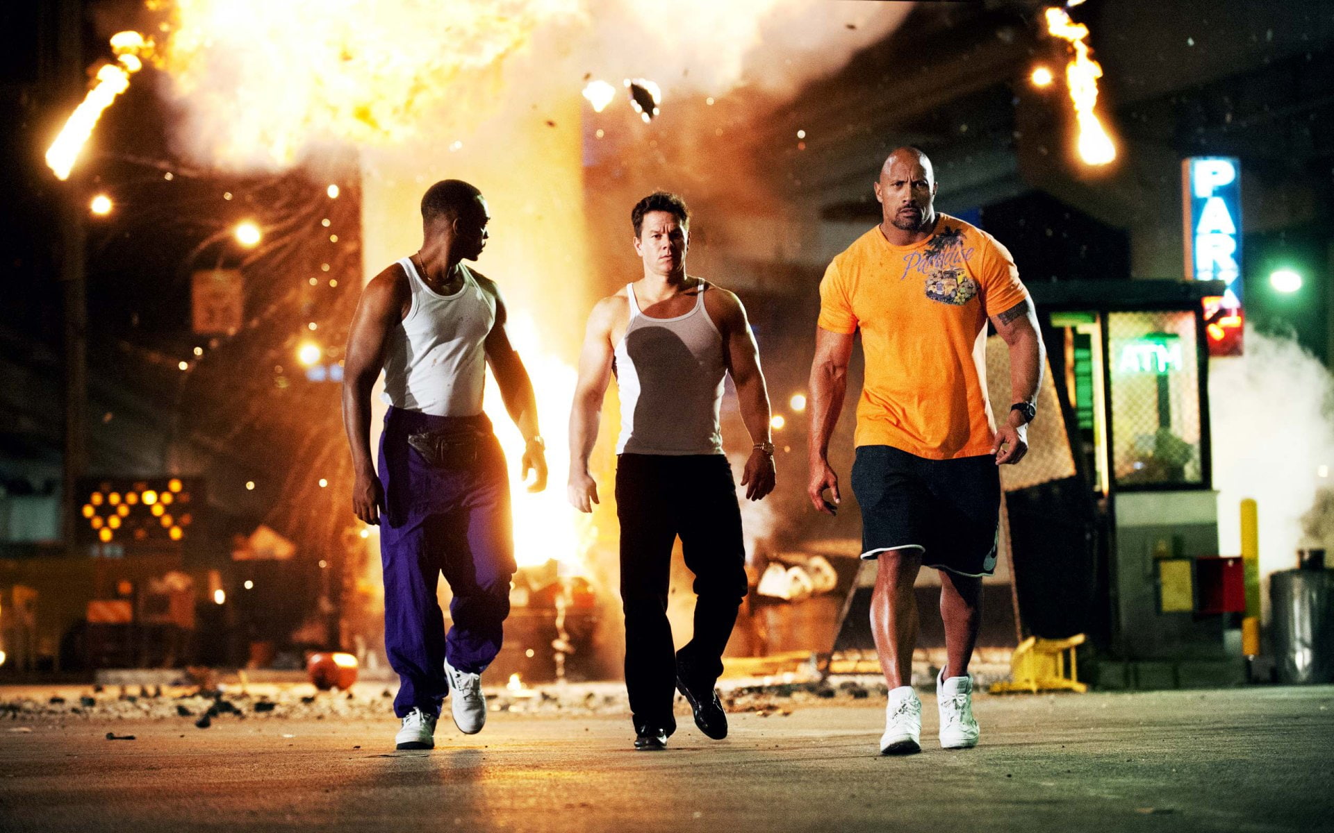 Dwayne Johnson, Pain and Gain, Adrian Doorbal, Mark Wahlberg, Anthony Mackie, 1080P, Paul Doyle, Movie, Daniel Lugo, HD Wallpaper