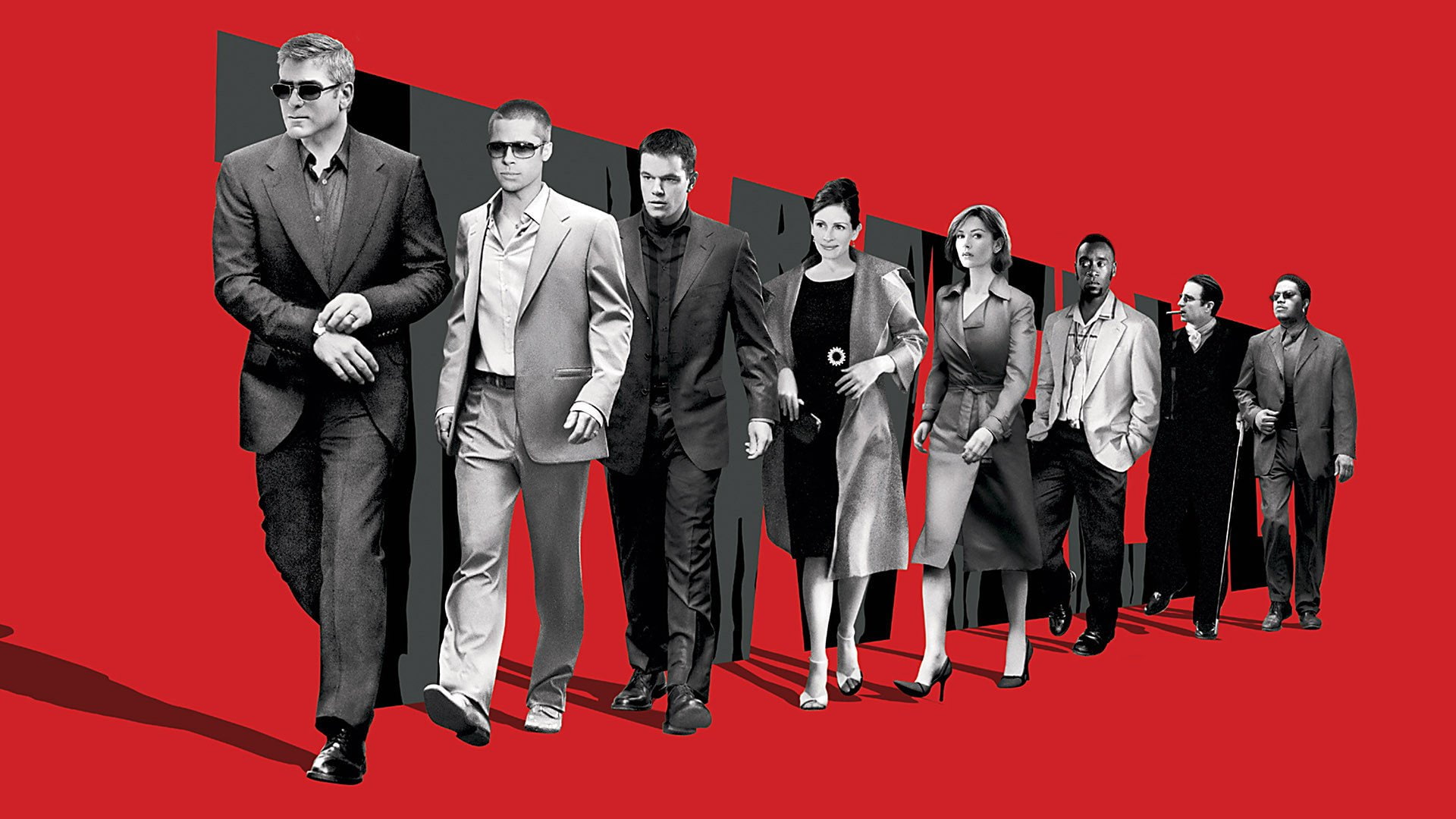 Movie, Oceans Twelve, Don Cheadle, Andy García, Brad Pitt, George Clooney, 1080P, Matt Damon, Catherine Zeta-jones, Julia Roberts, HD Wallpaper