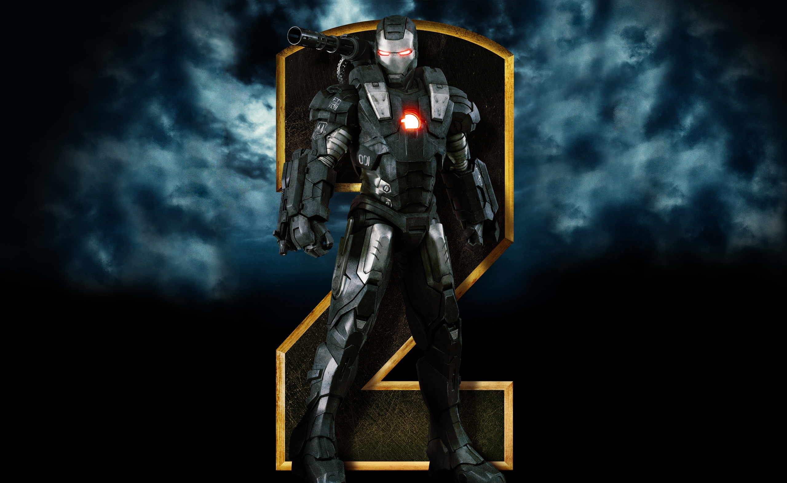 machine, war, protection, communication, safety, cloud - sky, man, illuminated, digital, smoke - physical structure, outdoors, Movies, no people, iron man 2, HD Wallpaper