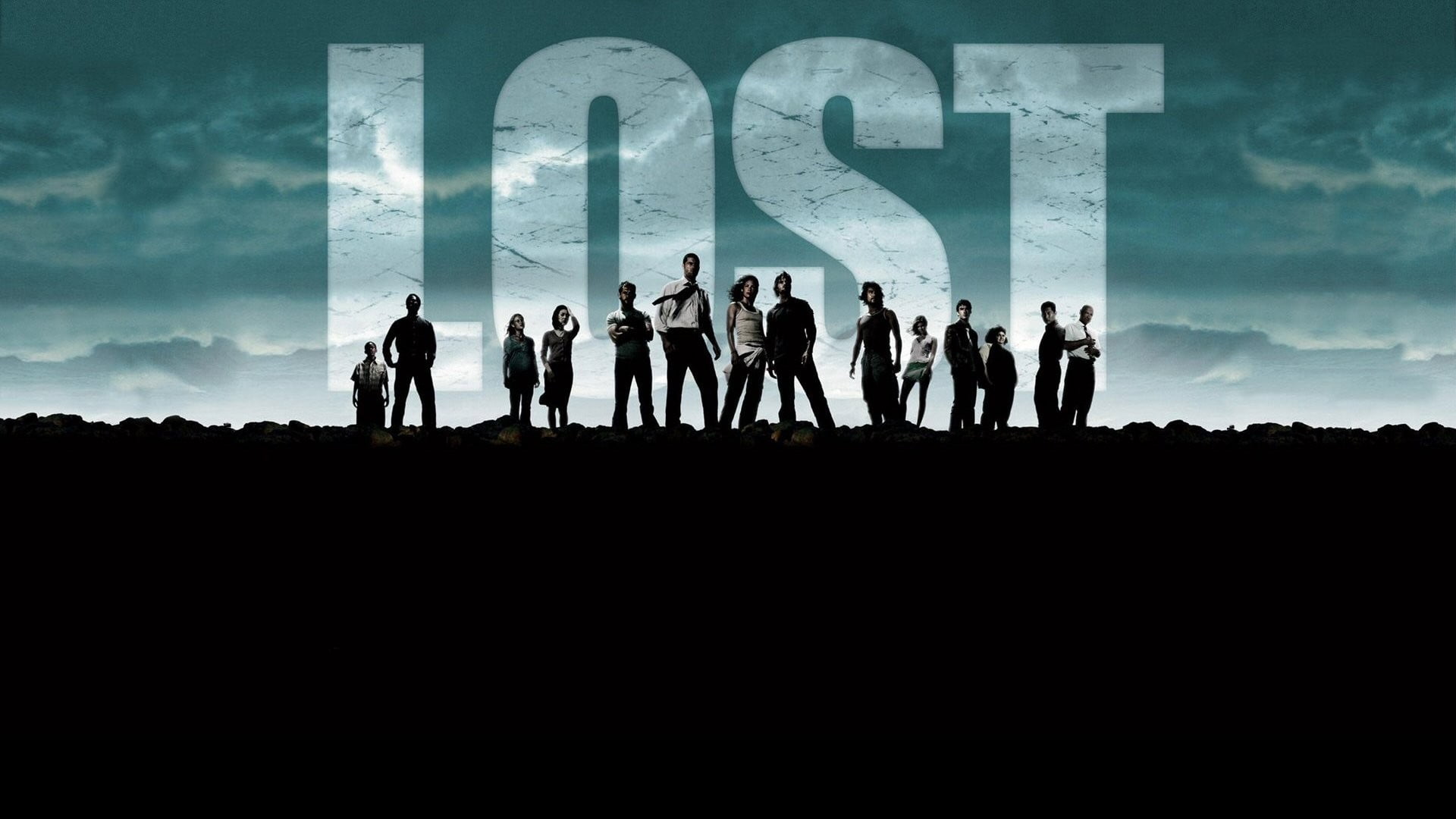 copy space, outdoors, group of people, adult, Lost, silhouette, crowd, togetherness, show, Evangeline Lilly, poster, sky, TV, large group of people, 1080P, HD Wallpaper