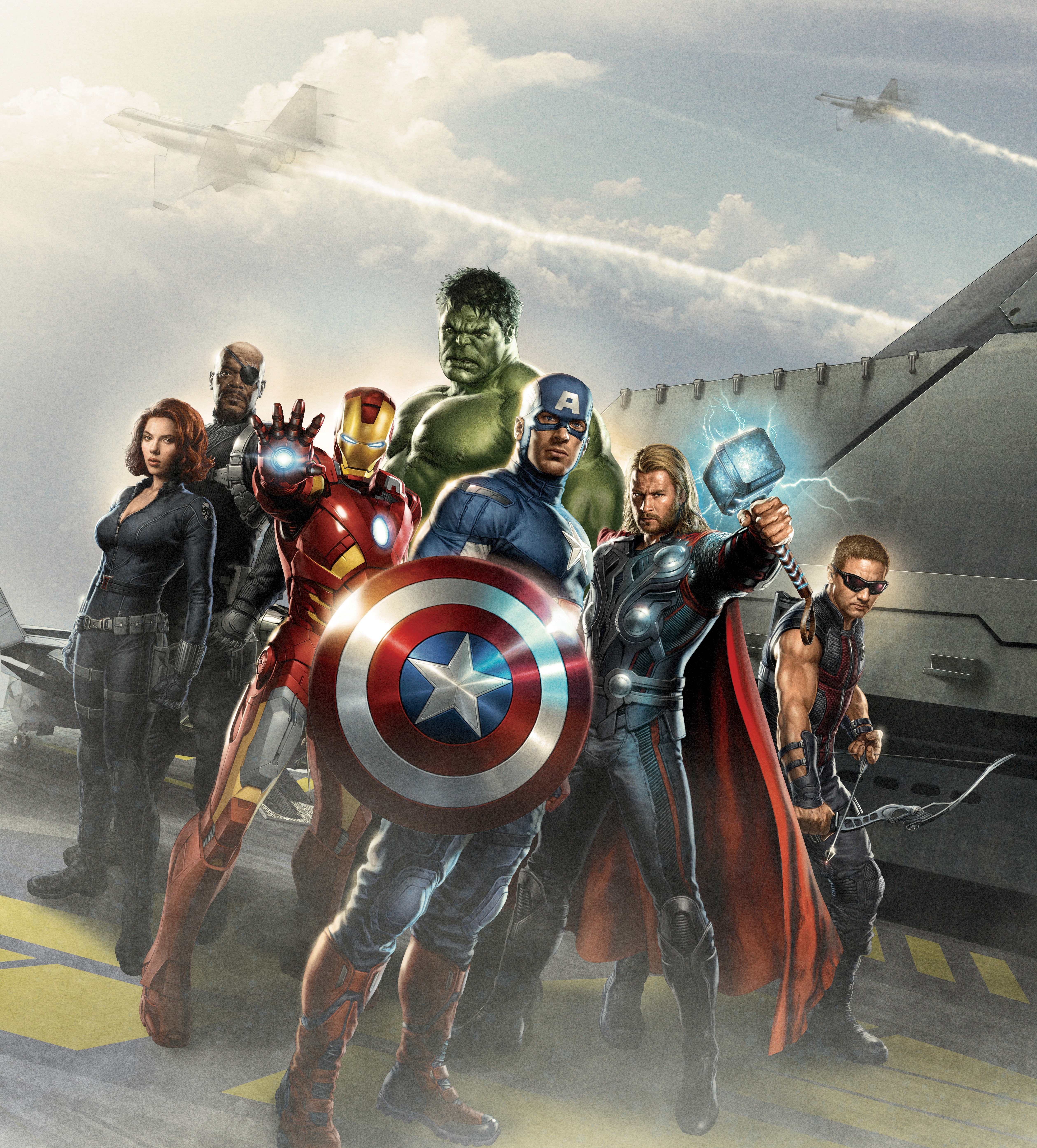5K, Iron Man, Black Widow, Nick Fury, Captain America, Hawkeye, Thor, The Avengers, The Hulk, Phone HD Wallpaper