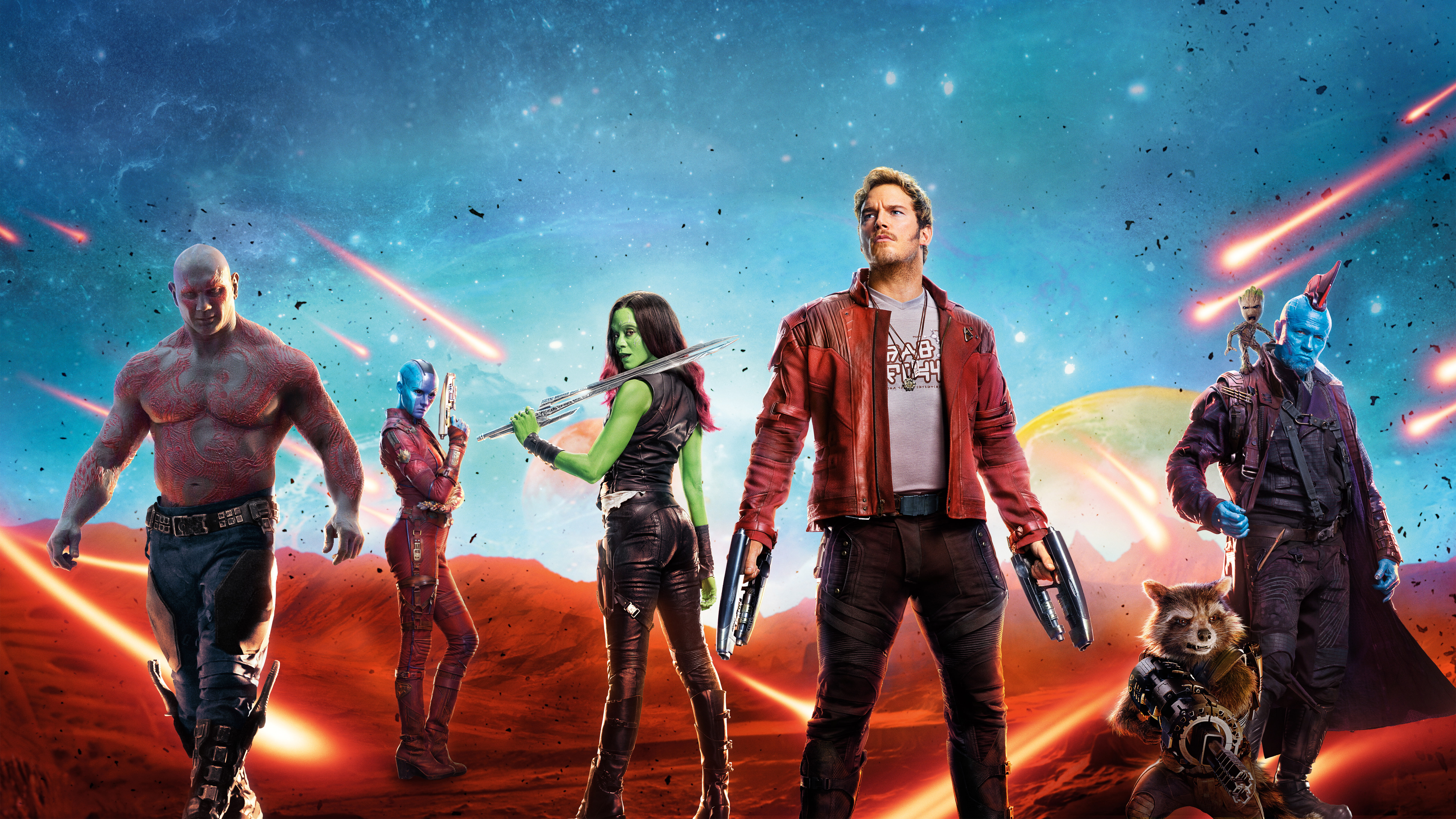 Guardians of the Galaxy Vol 2, Nebula, Drax the Destroyer, Star-Lord, 8K, 4K, Gamora, Ayesha, Groot, 8K, HD Wallpaper