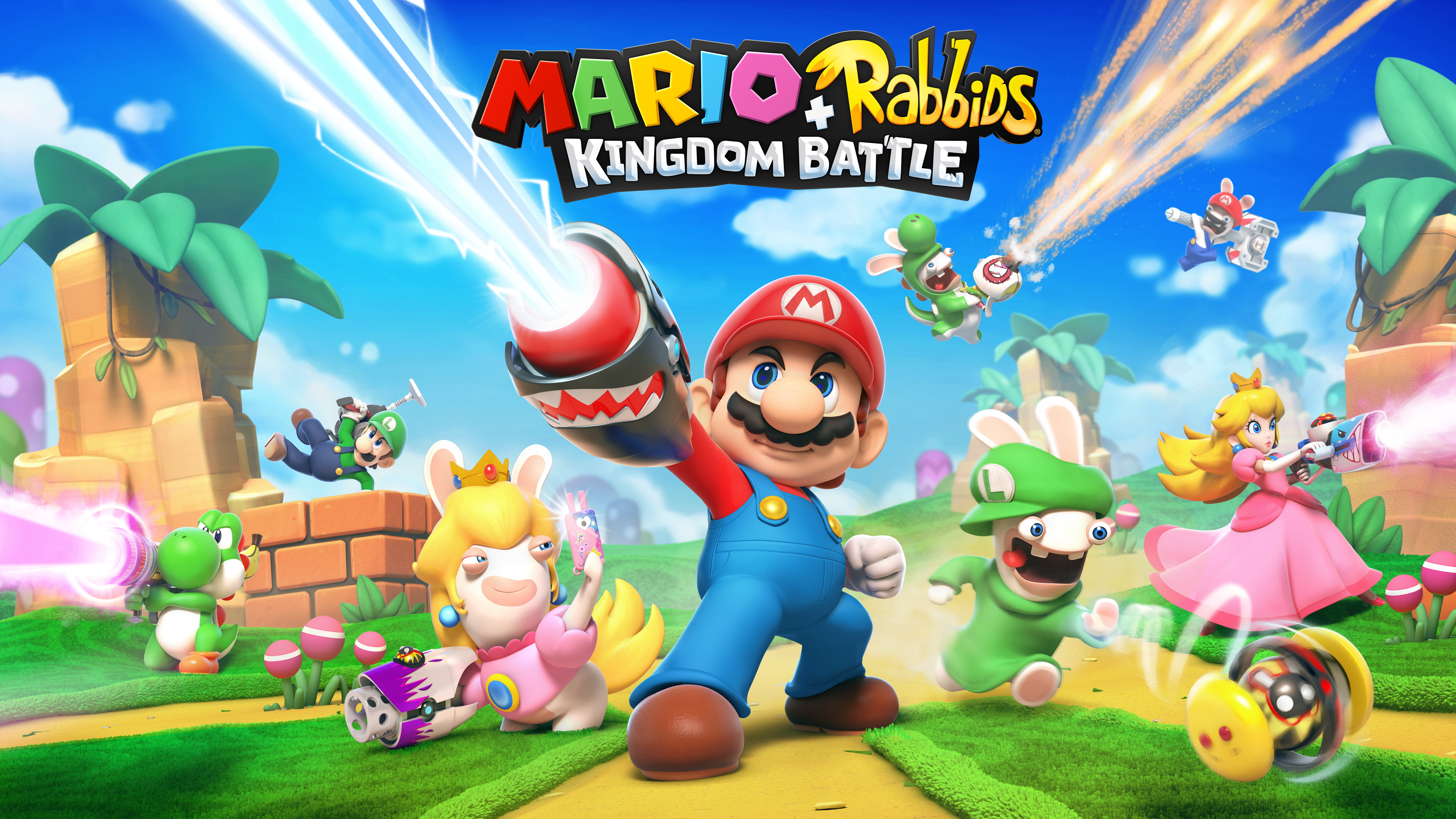 4K, Mario + Rabbids Kingdom Battle, 4K, Nintendo Switch, HD Wallpaper