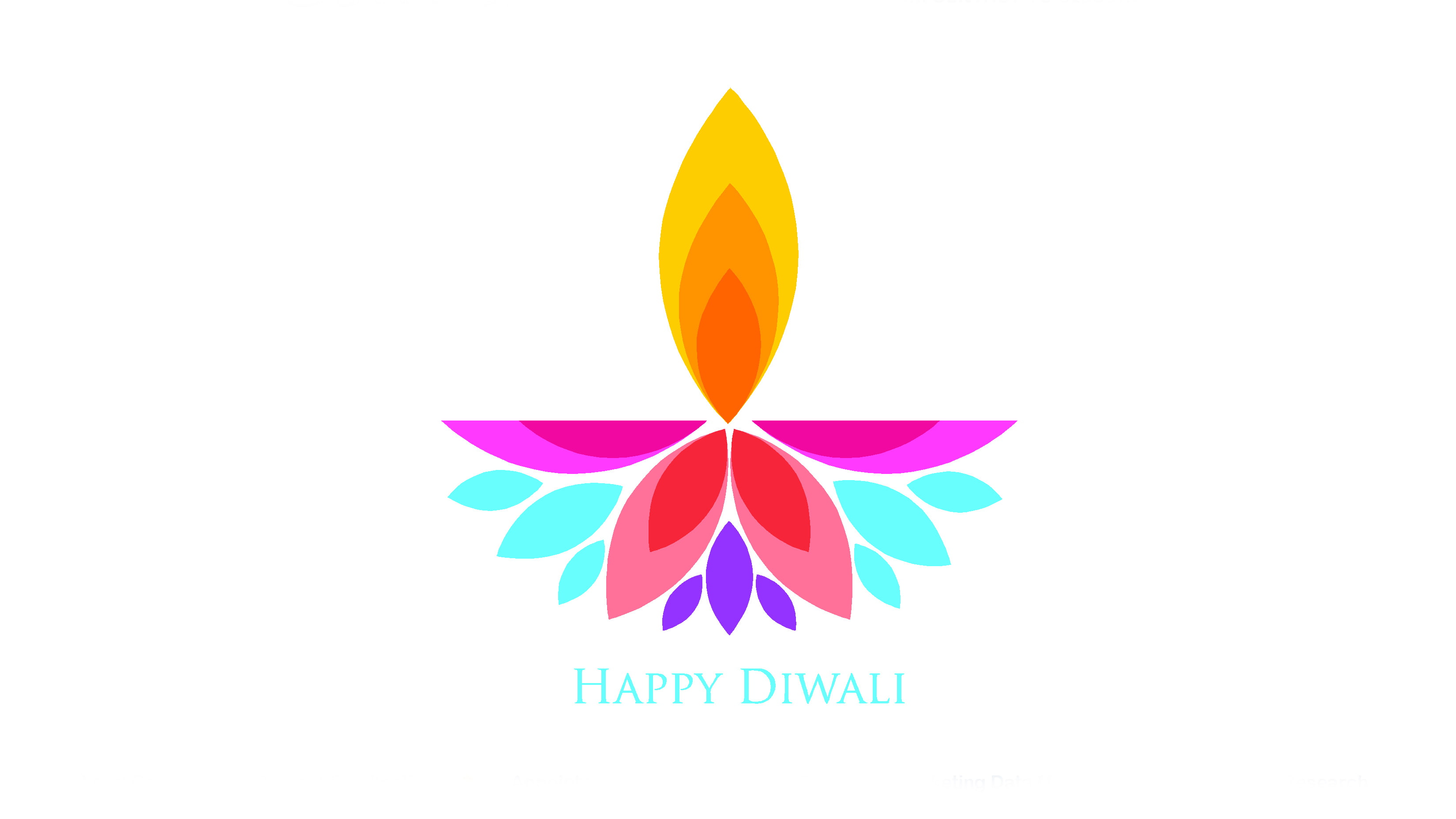Minimal, Happy Diwali, 2K, HD Wallpaper