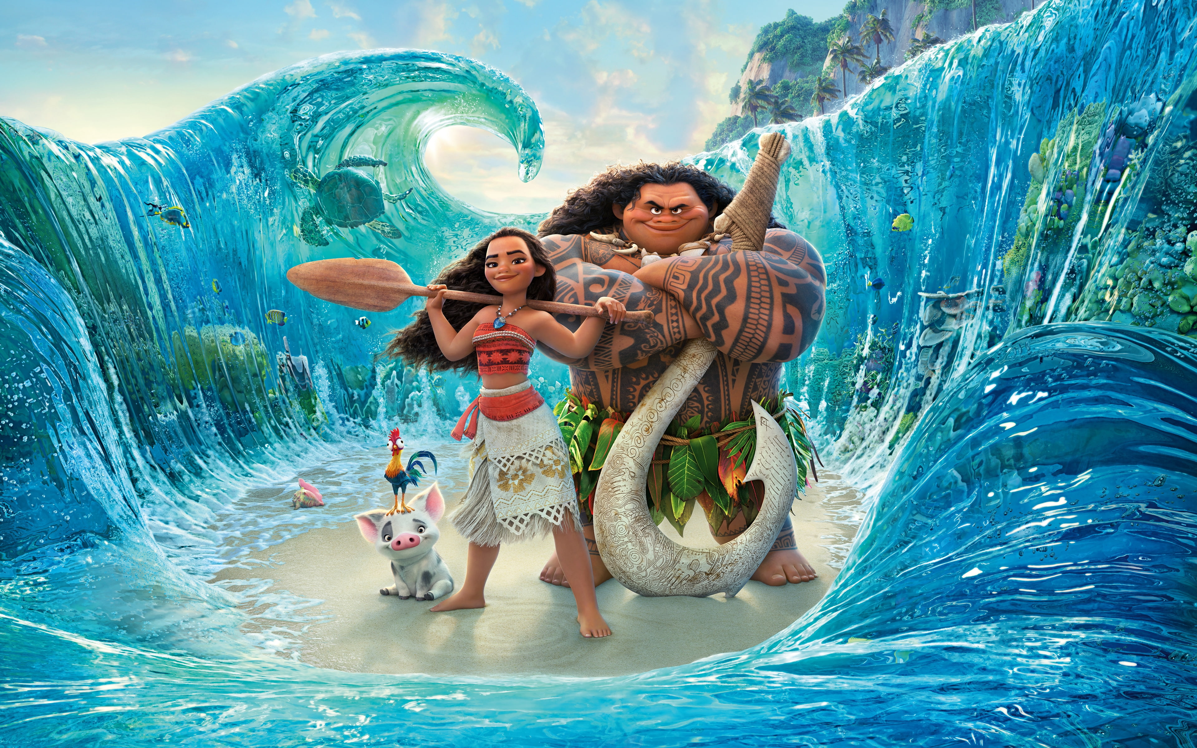 Movies, moana, 4K, animation, walt disney, HD Wallpaper