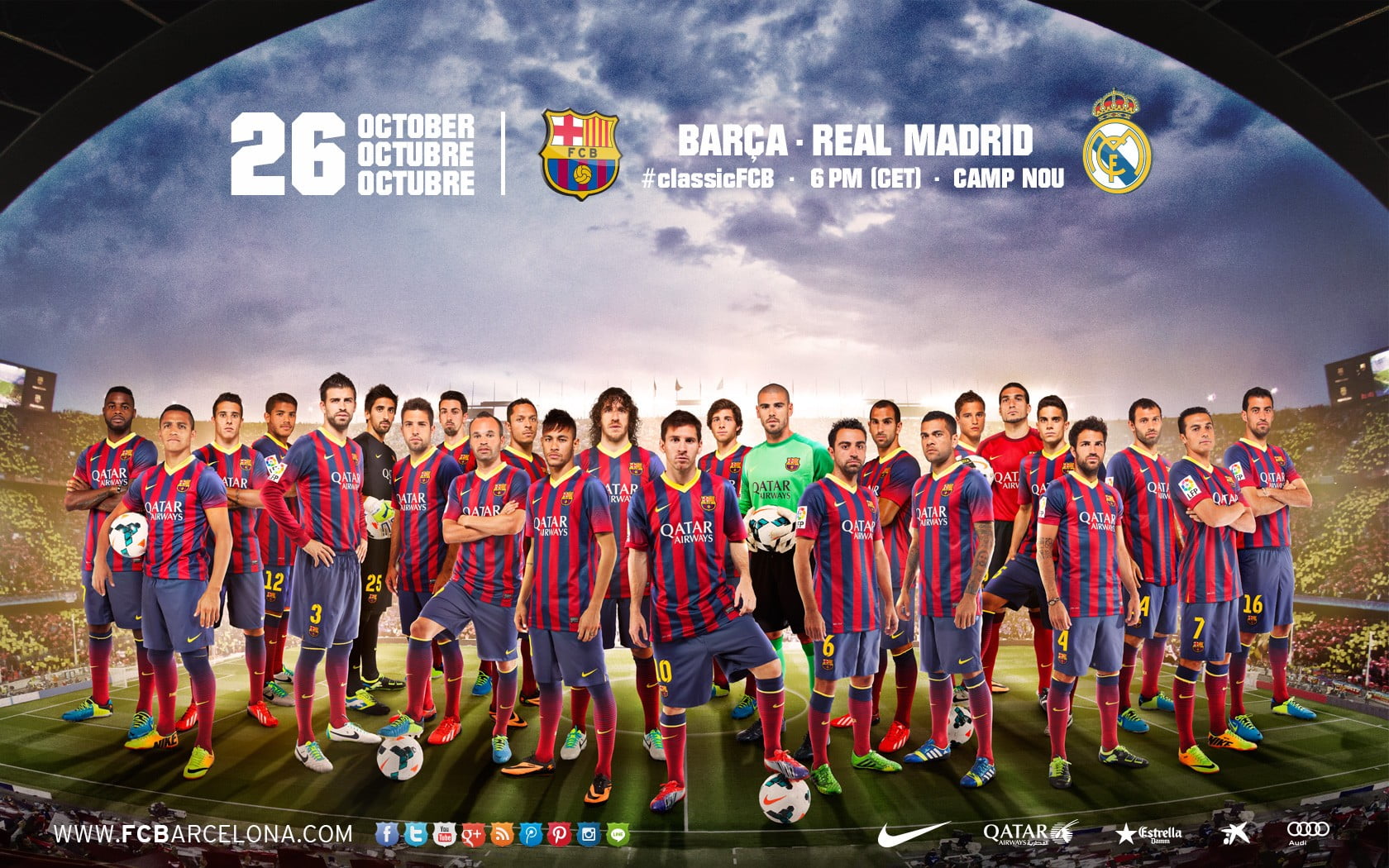 adult, standing, males, child, barcelona, women, text, Real Madrid, cloud - sky, men, fc, 720P, crowd, sport , real people, sport, western script, soccer, HD Wallpaper