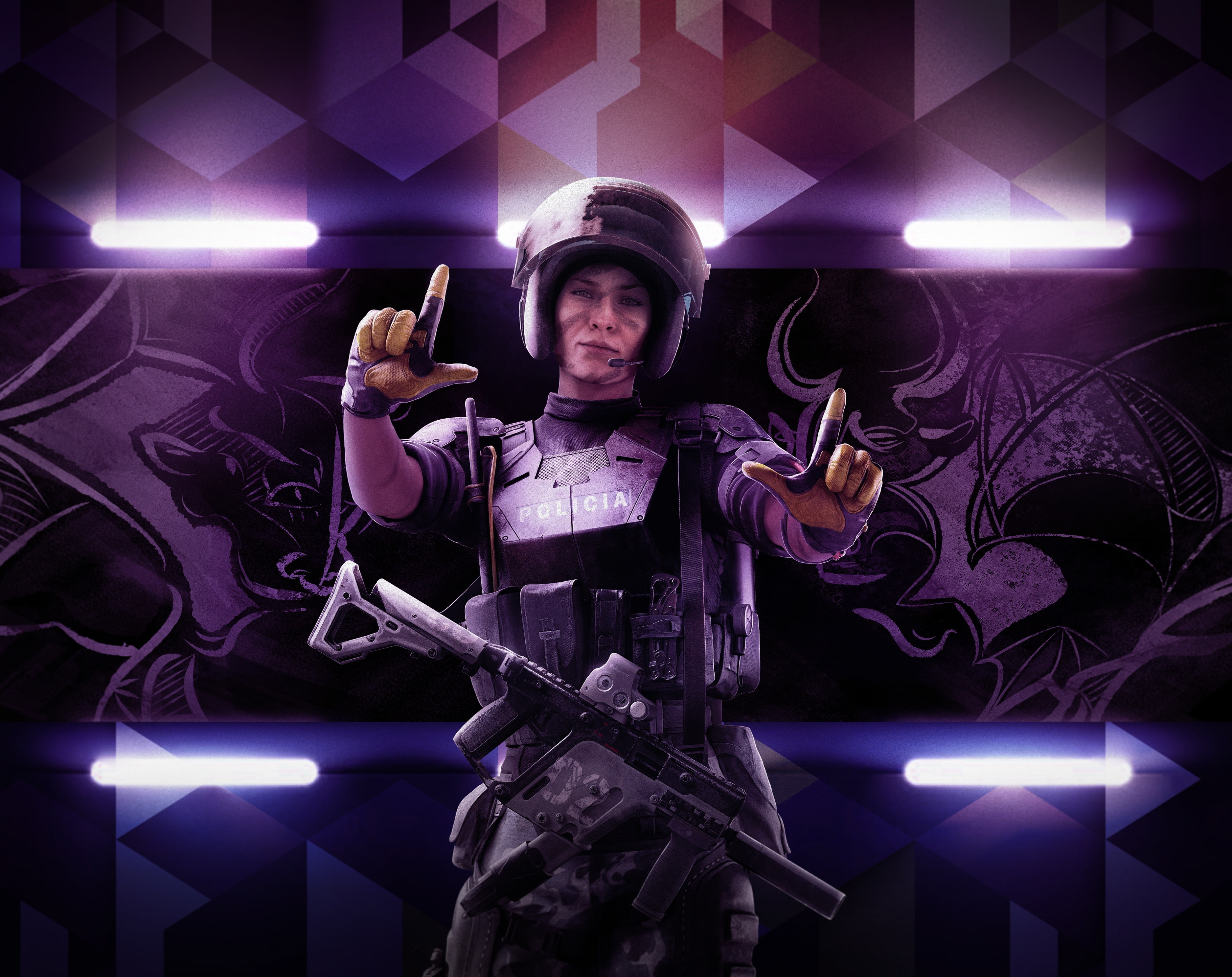 light, wireless technology, Shooter, mobile phone, Guns, tom, Operators, clancys, portable information device, stage light, Purple, photography themes, HD Wallpaper