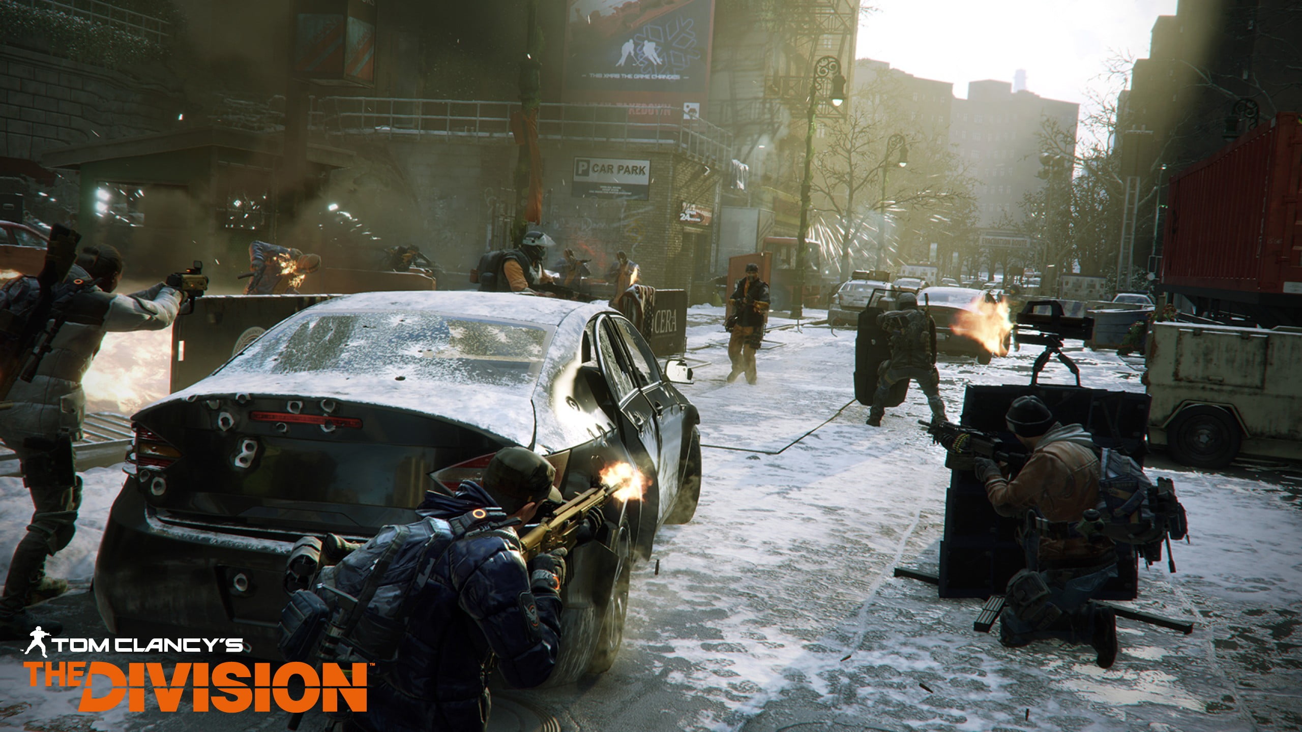 snowing, animal themes, clancy, Tom Clancys The Division, animal, city, transportation, poster, division, s, architecture, street, domestic, nature, mode of transportation, HD Wallpaper