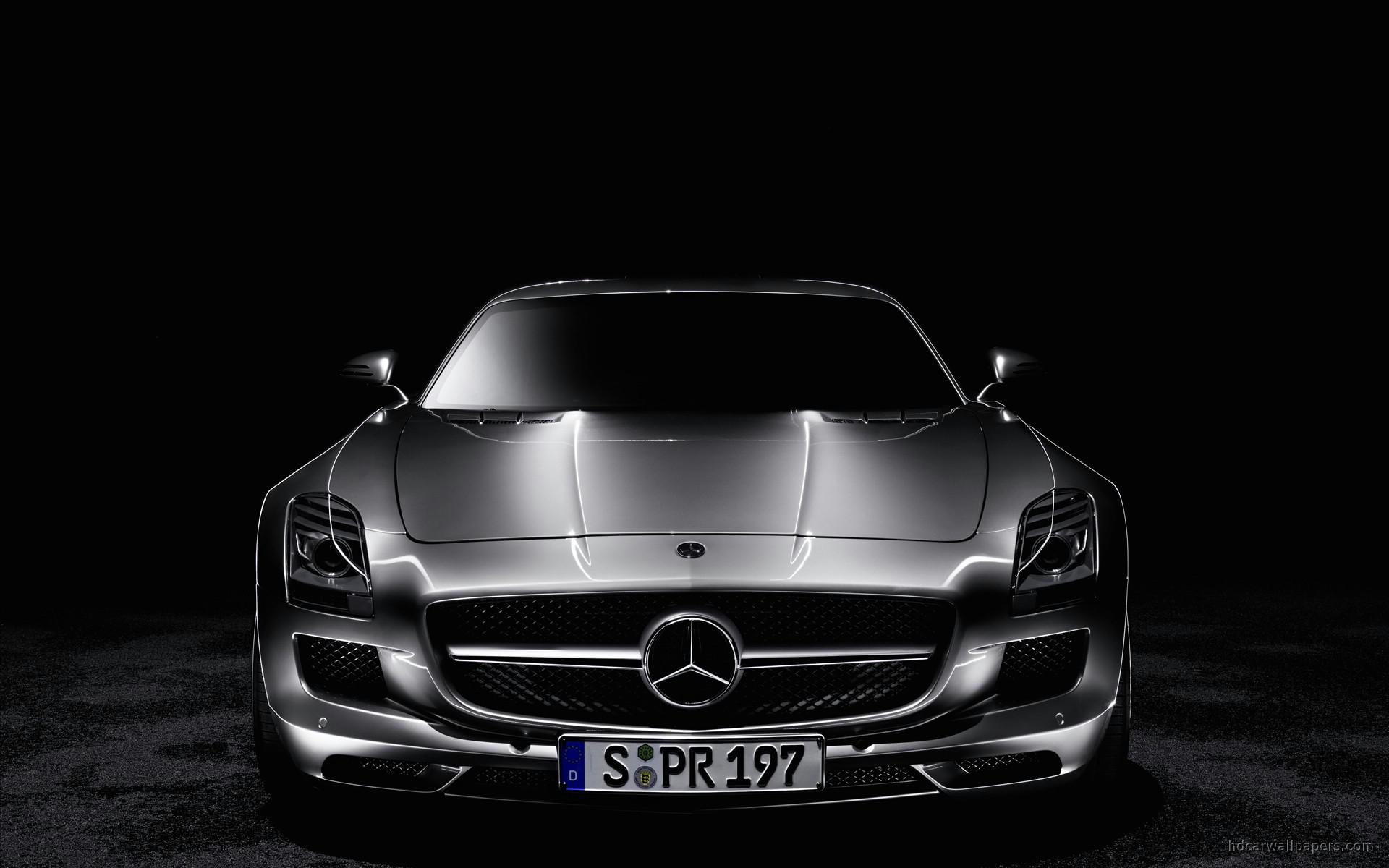 car, amg, mercedes benz, 1080P, sls, grey, cars, benz, 2011, mercedes, HD Wallpaper