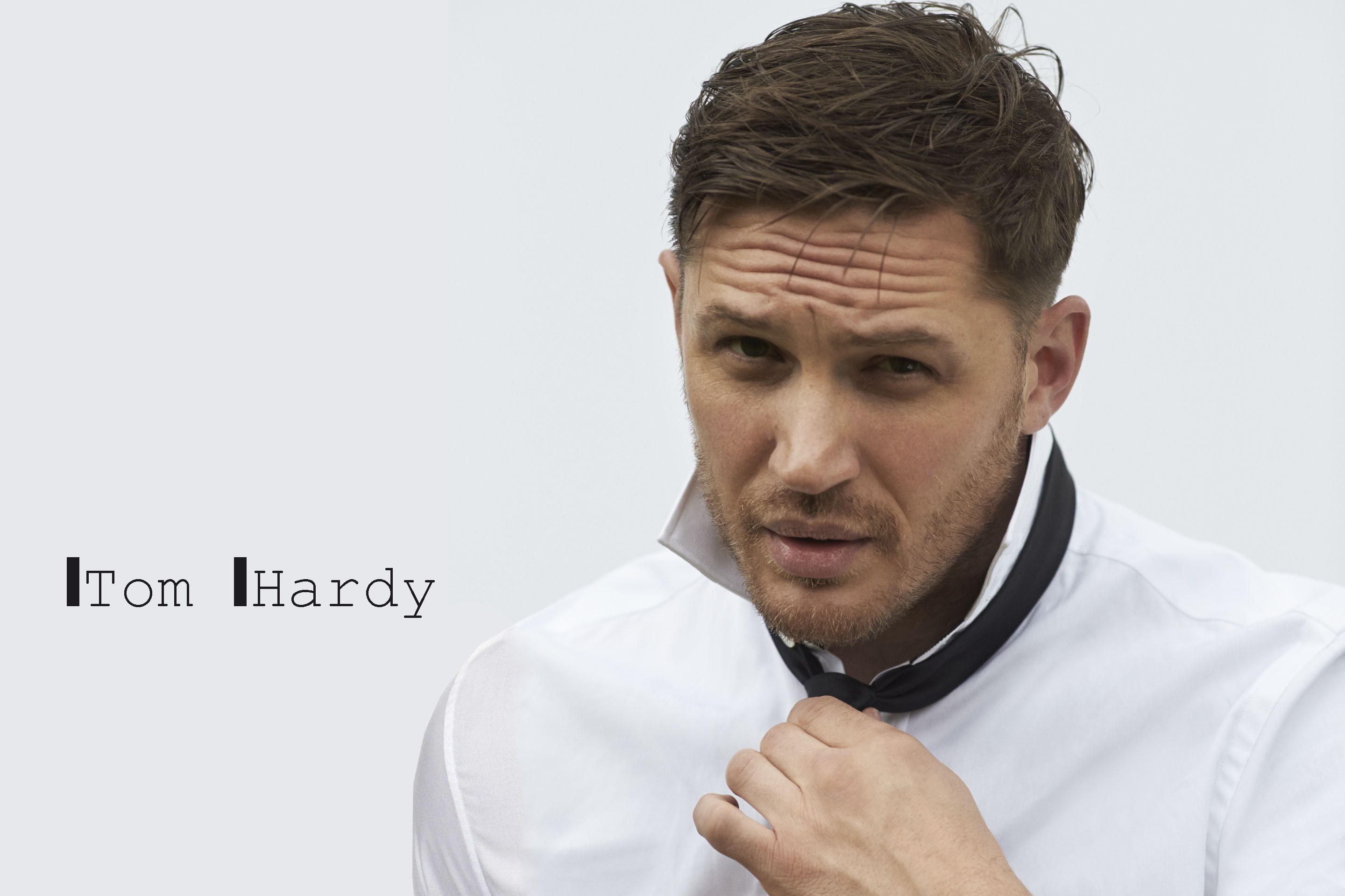 headshot, young adult, text, men, looking at camera, copy space, western script, adult, indoors, mid adult, 2K, holding, males, Tom Hardy, studio shot, HD Wallpaper