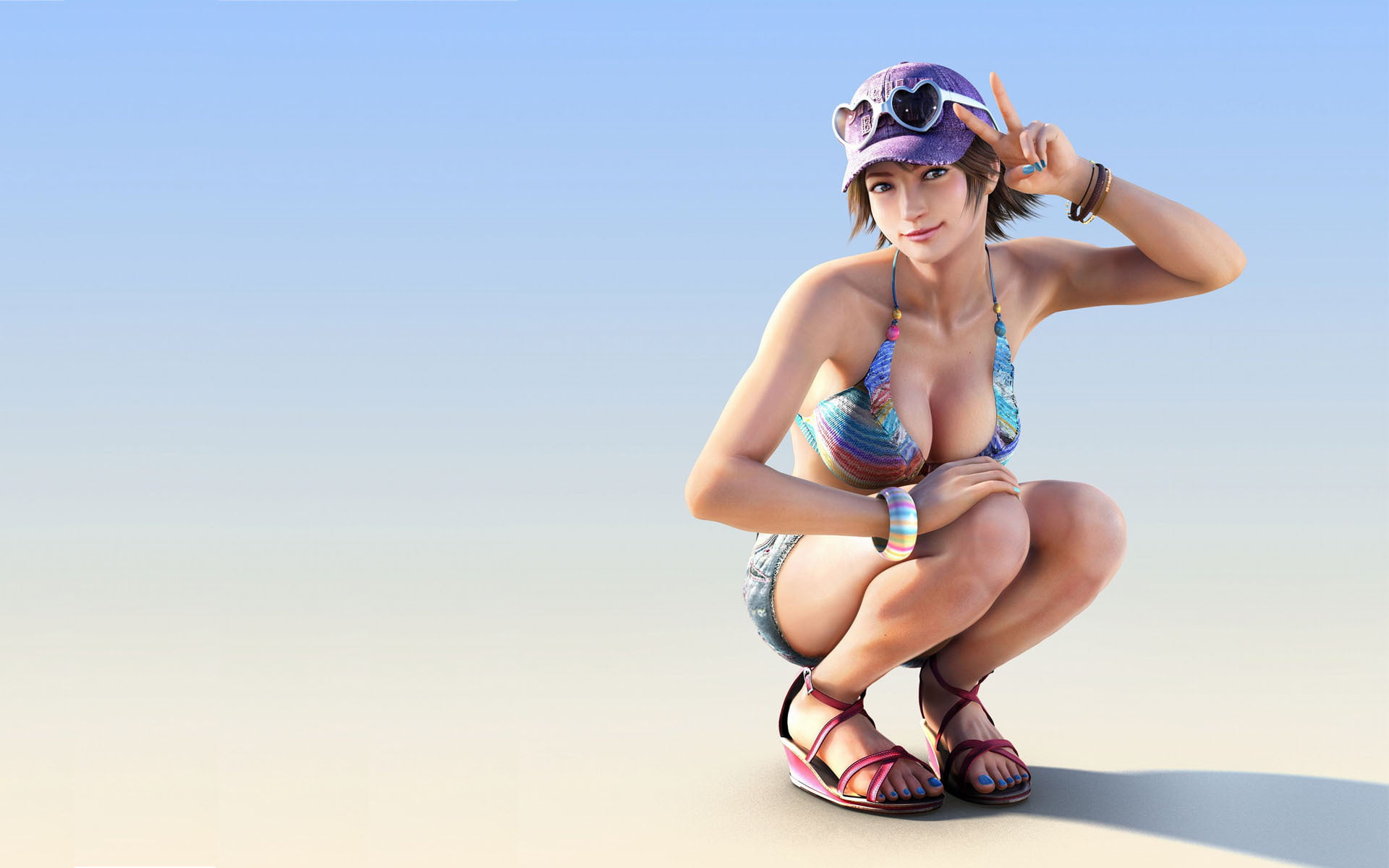 cheerful, enjoyment, one Woman Only, cute, vacations, summer, sea, people, young Adult, looking, young Women, fighter, swimwear, outdoors, clear sky, clothing, HD Wallpaper
