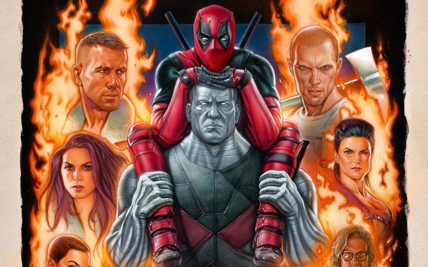 adult, casual clothing, human representation, 720P, architecture, religion, 2016, creativity, art and craft, women, deadpool, group of people, HD Wallpaper