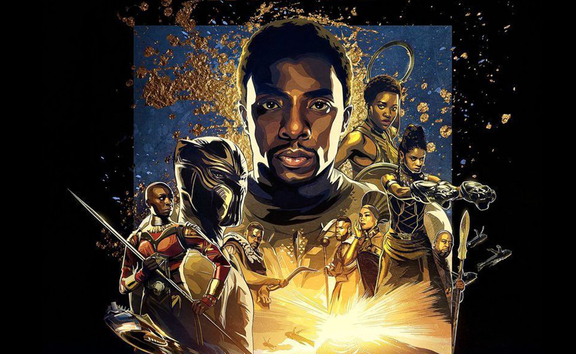 poster, 1080P, imax, black, panther, HD Wallpaper