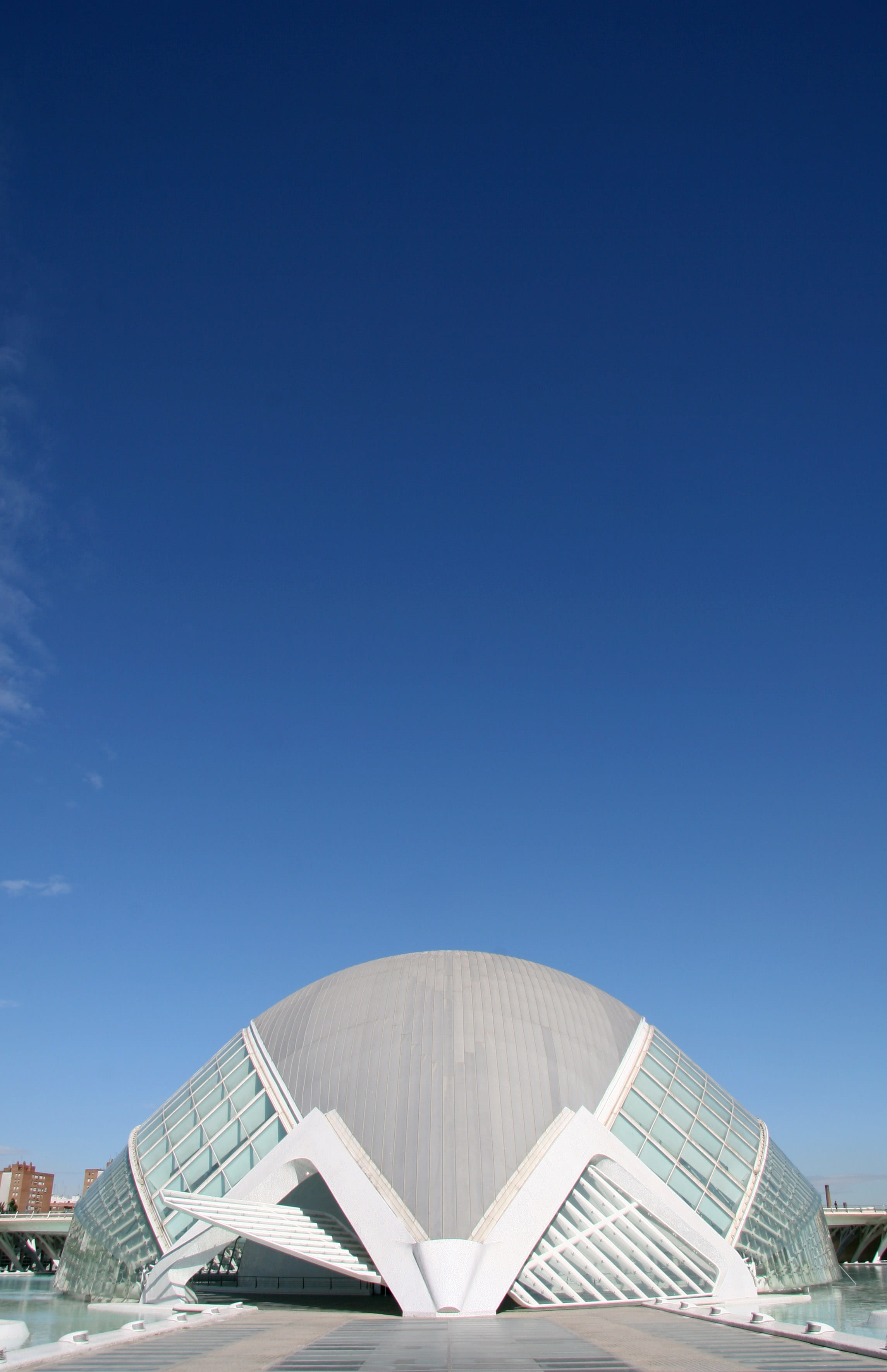 sky, dome, spain, imax, sunny, outdoors, tourism, 2K, no people, valencia, travel destinations, blue, nature, copy space, travel, arts culture and entertainment, Phone HD Wallpaper