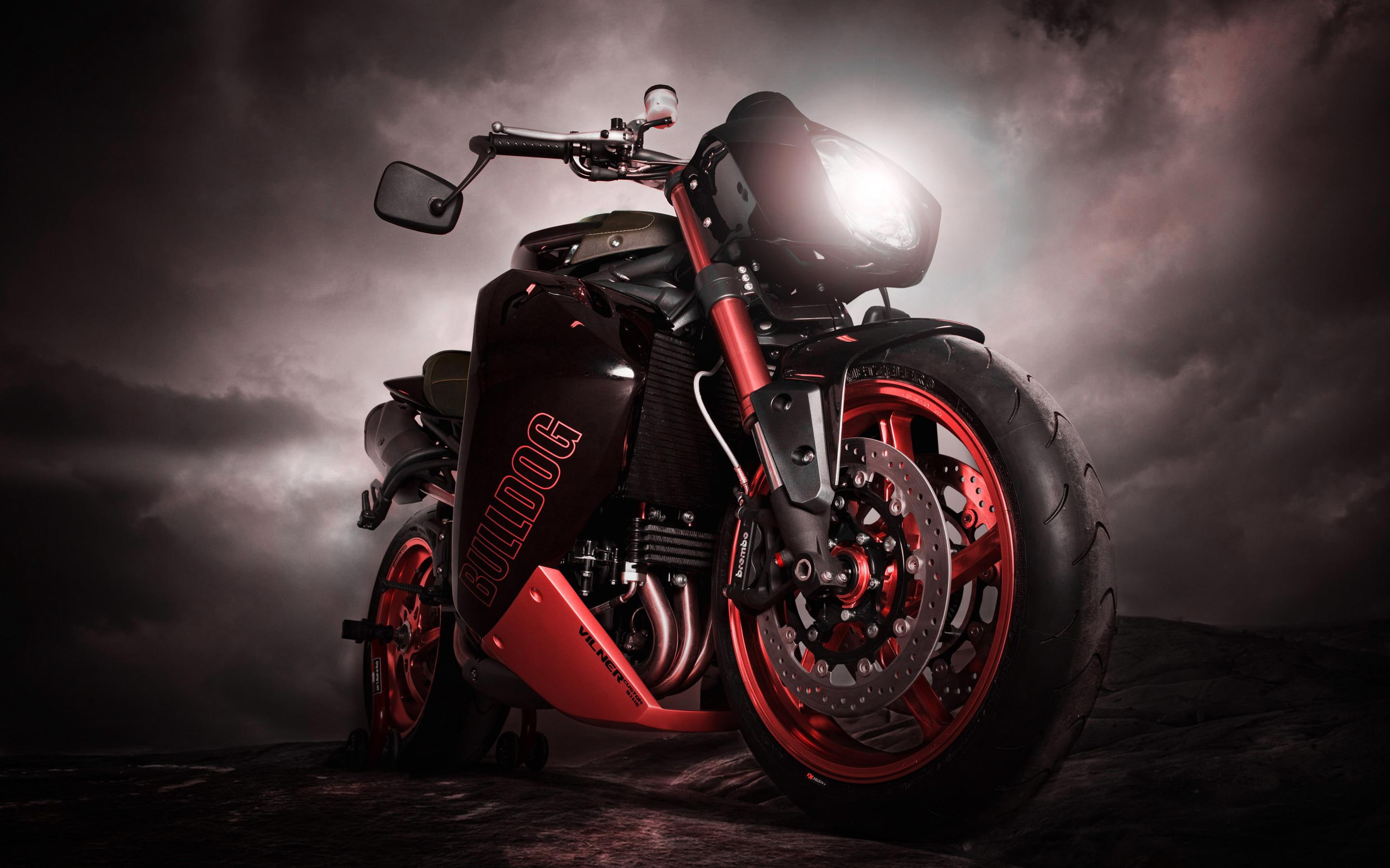 motorcycle, mortors, bulldog, triumph, 2K, bikes, HD Wallpaper