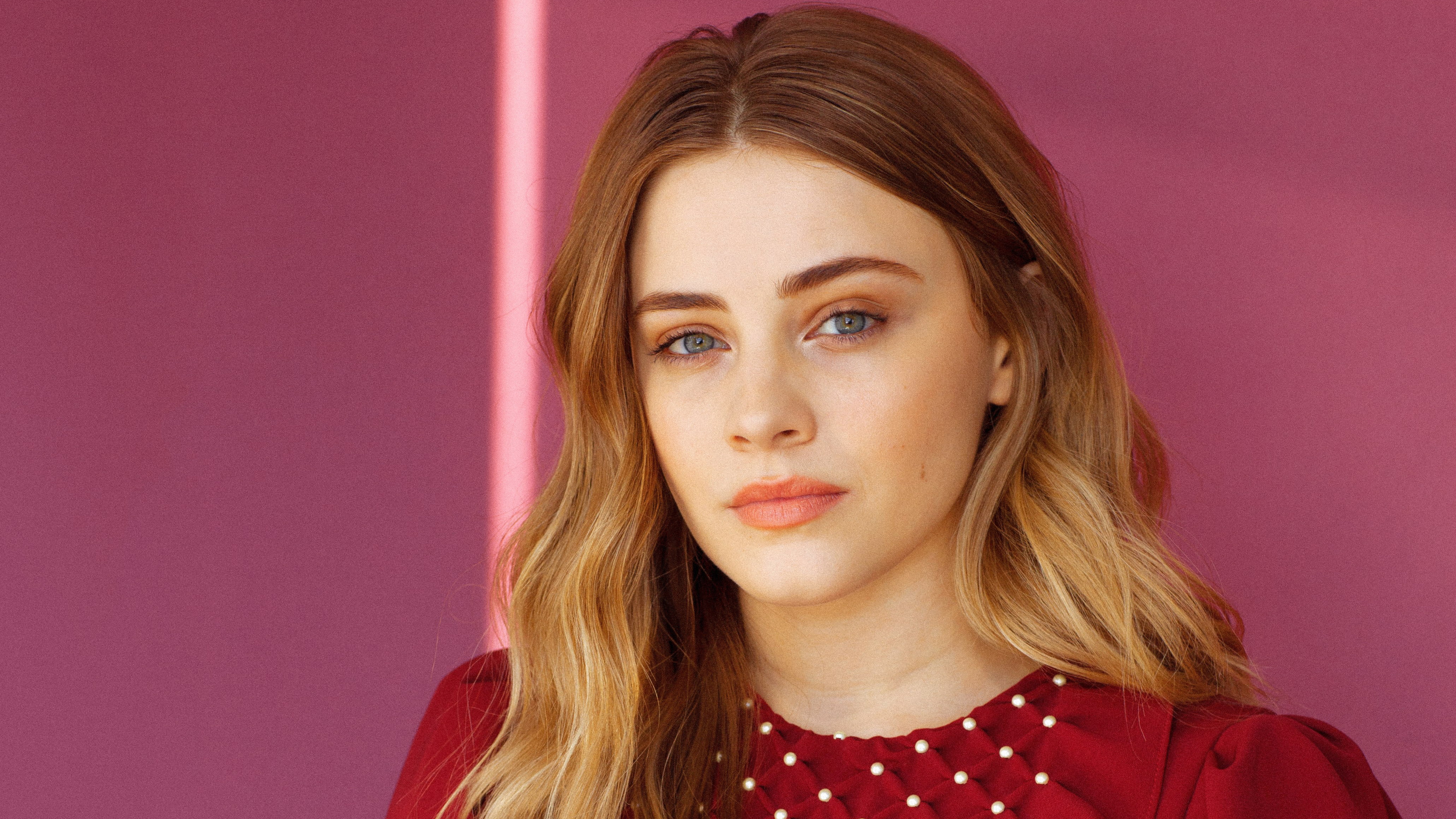 Australian, Brunette, Green Eyes, Actress, Josephine Langford, Actresses, 4K, HD Wallpaper