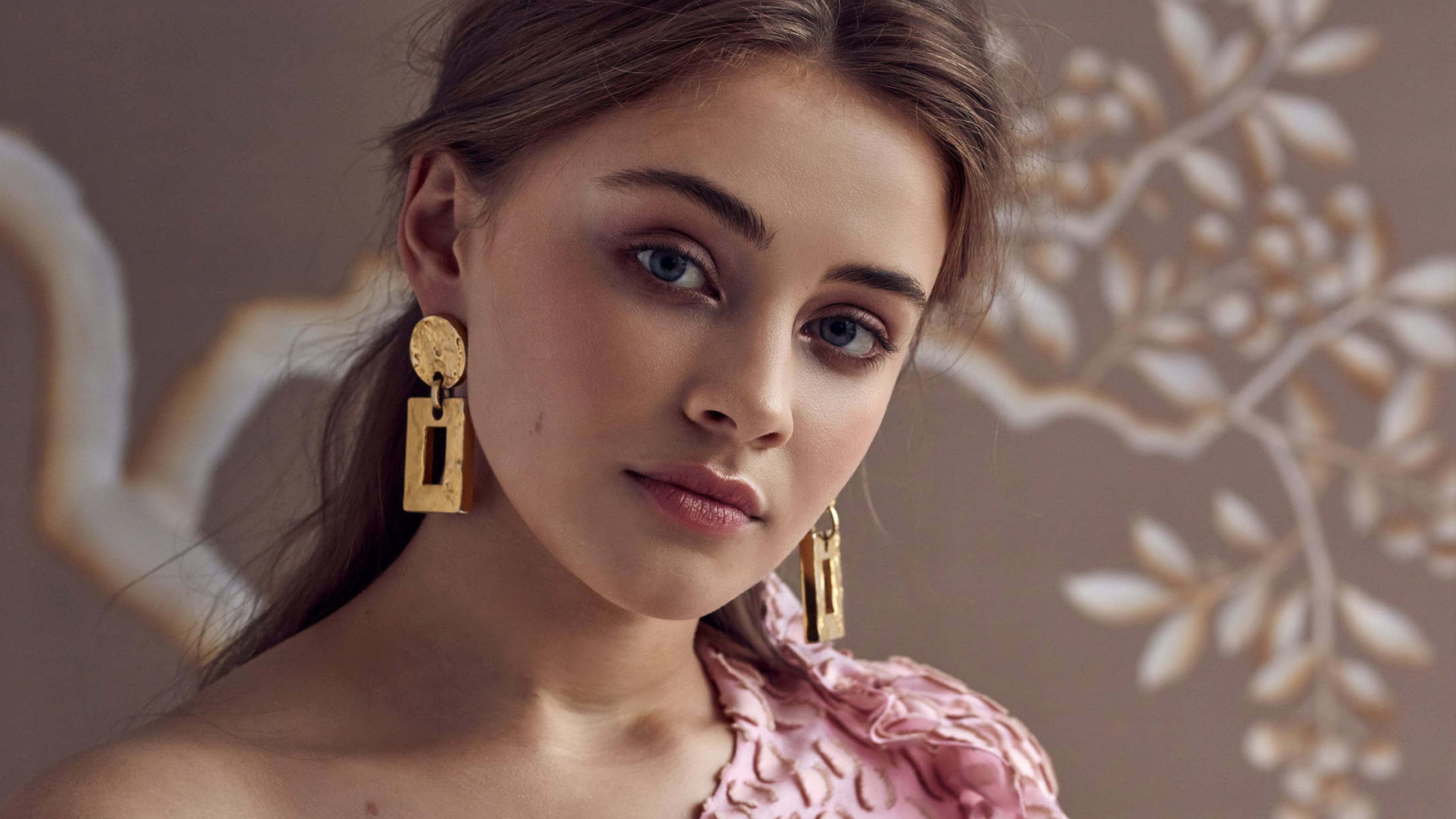 Blue Eyes, Australian, 4K, Actresses, Actress, Face, Josephine Langford, Earrings, Close-Up, HD Wallpaper