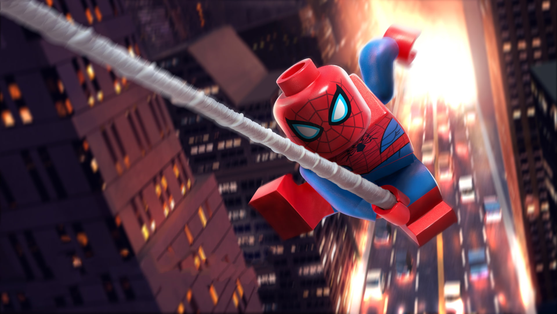 rope, hanging, red, built structure, Spider-Man, low angle view, no people, Movie, night, protection, celebration, holding, focus on foreground, holiday, HD Wallpaper