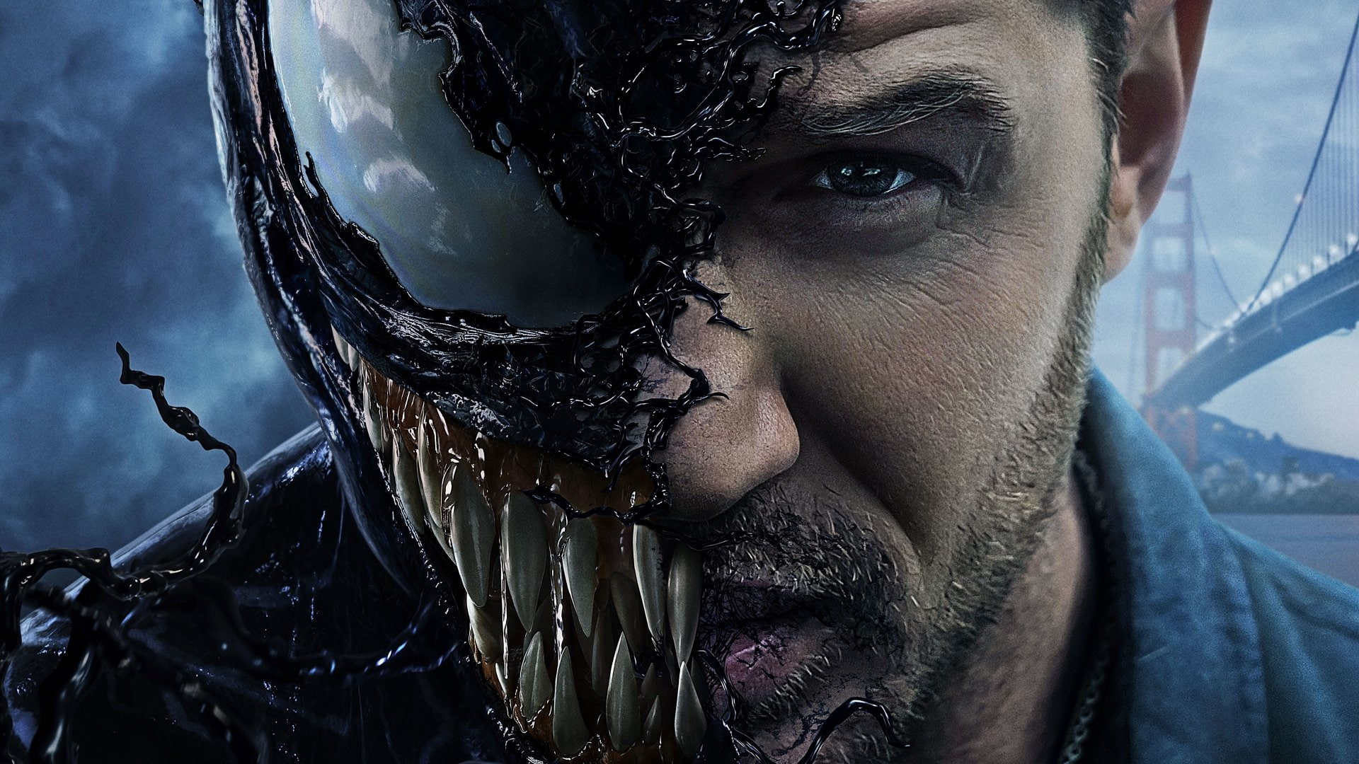 Face, Movie, 1080P, Venom, Man, Tom Hardy, HD Wallpaper