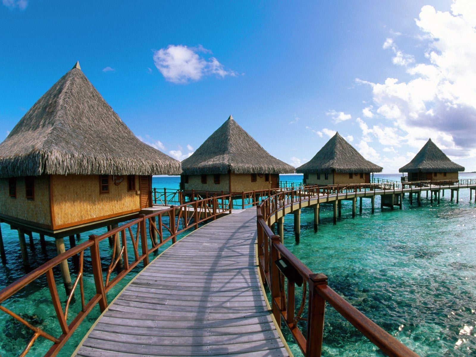 nature, scenics - nature, architecture, wood - material, land, dock, building exterior, cloud - sky, wooden, island, day, turquoise colored, 720P, pier, HD Wallpaper