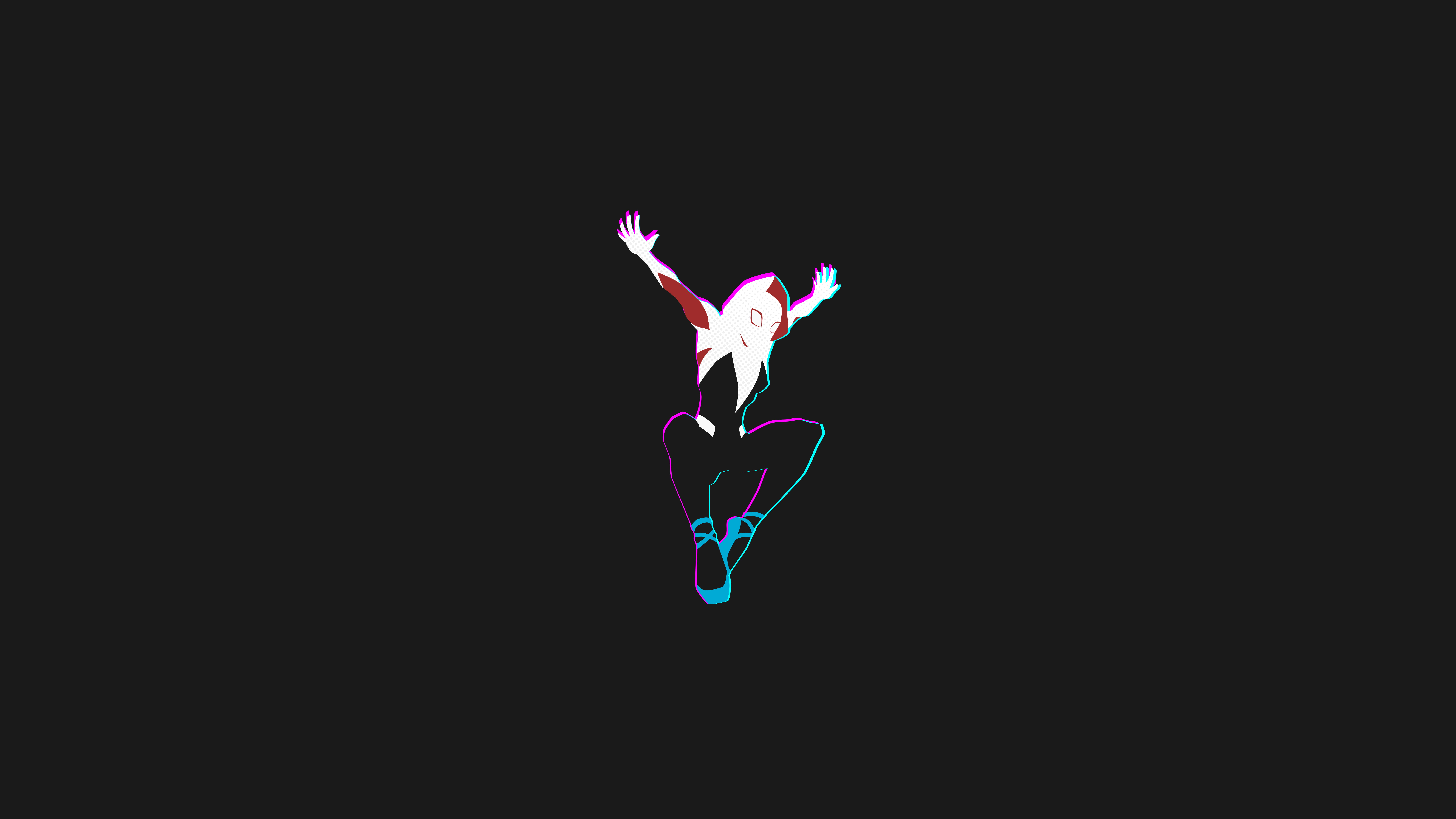 comics, Spider-Man, minimalism, Spider Gwen, into the spiderverse, spiderverse, Gwen, superhero, 8K, HD Wallpaper