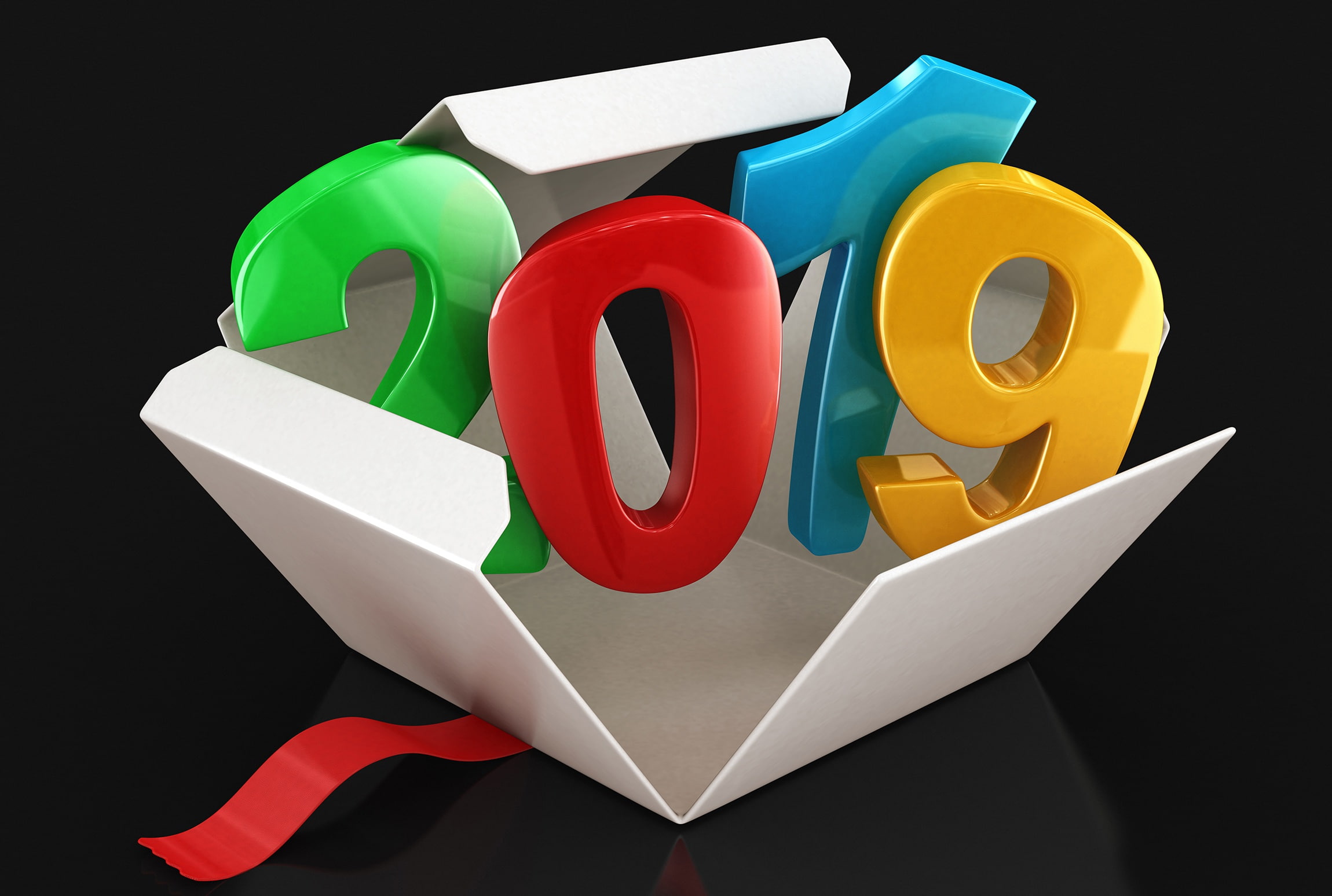 simple background, numbers, 1080P, 2019 (Year), black background, HD Wallpaper