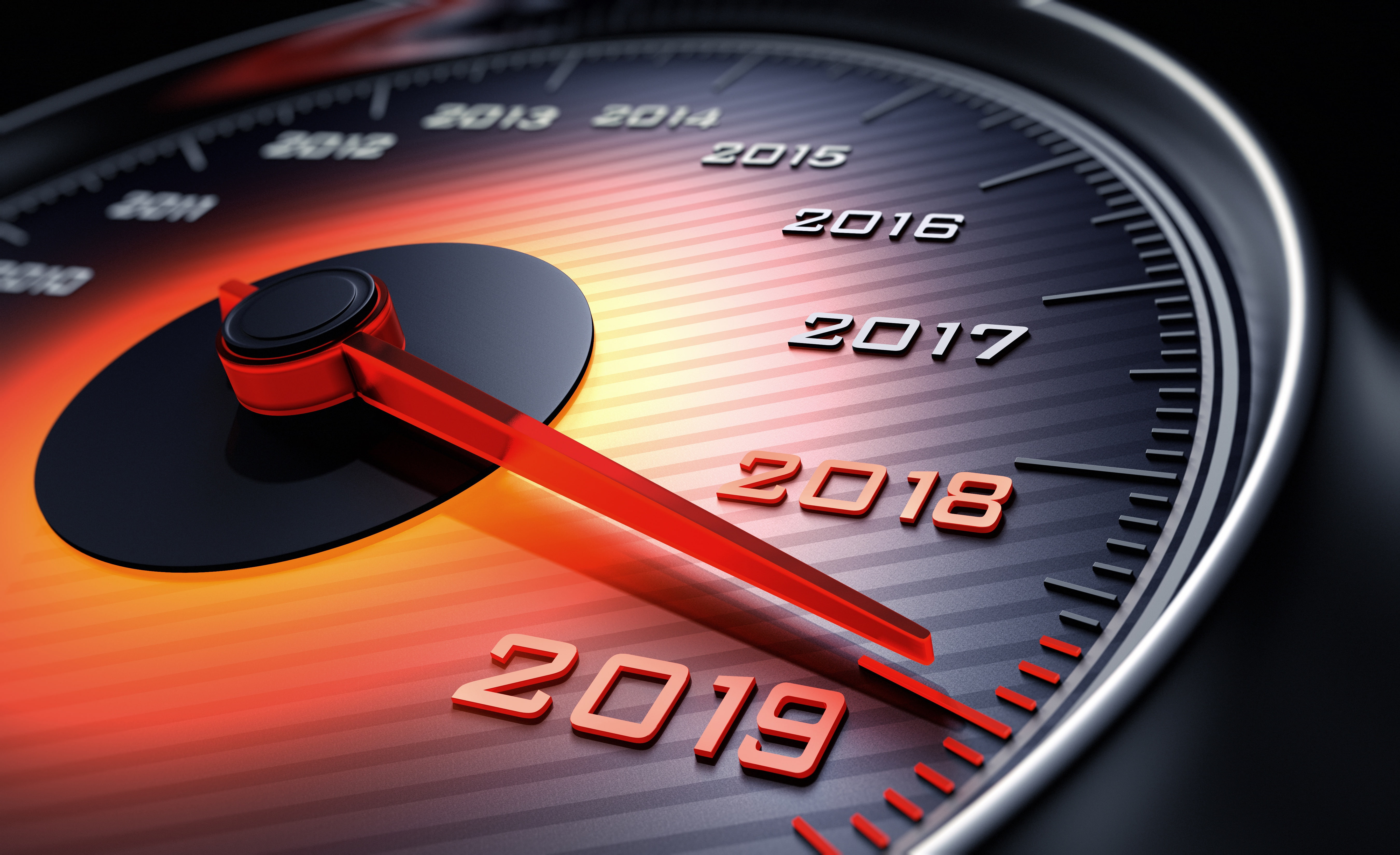 2019 (Year), 5K, numbers, speedometer, HD Wallpaper
