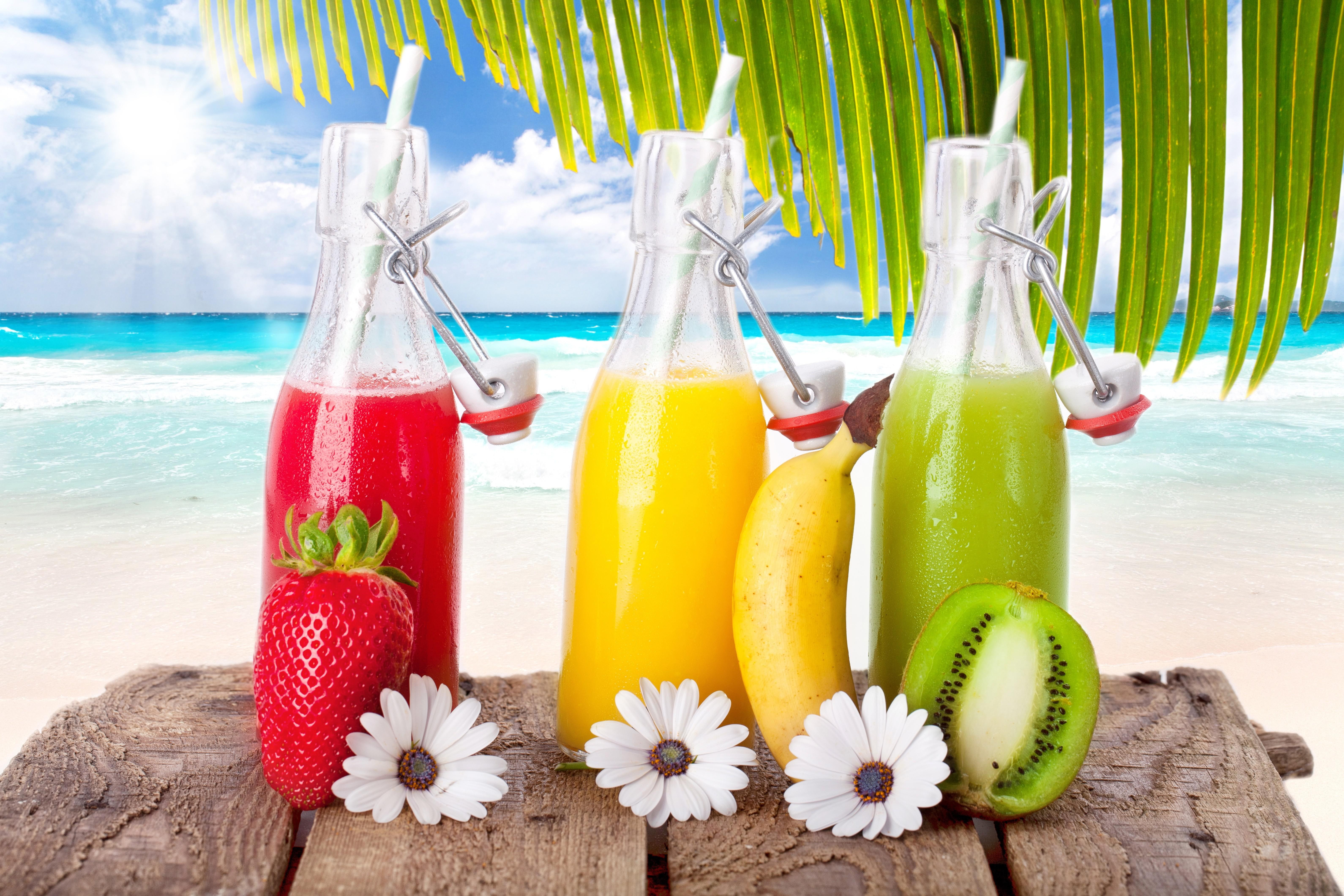 strawberry, smoothies, 5K, kiwi, banana, HD Wallpaper